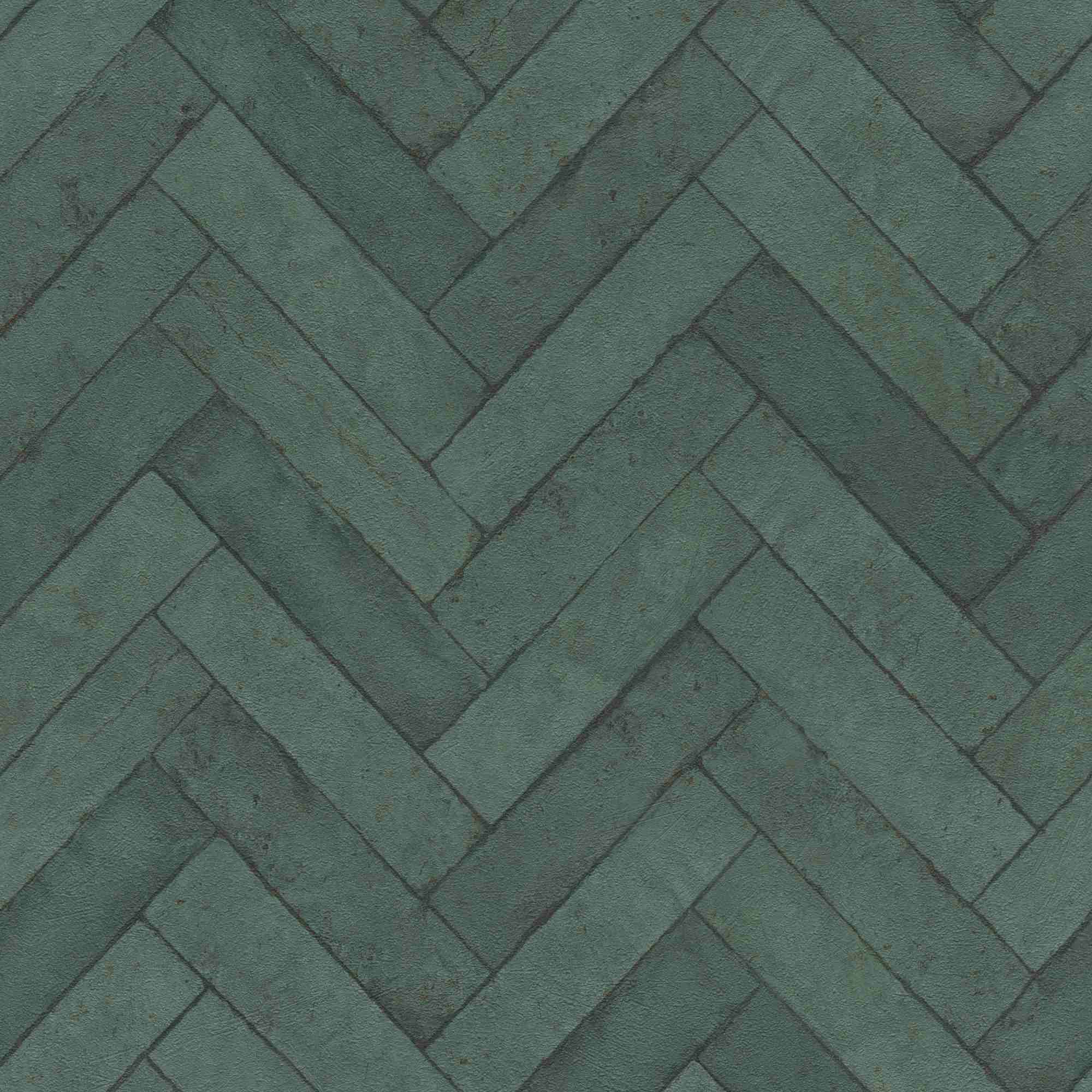 Vliestapete 499155 Grün Muster Motive Factory V Rasch