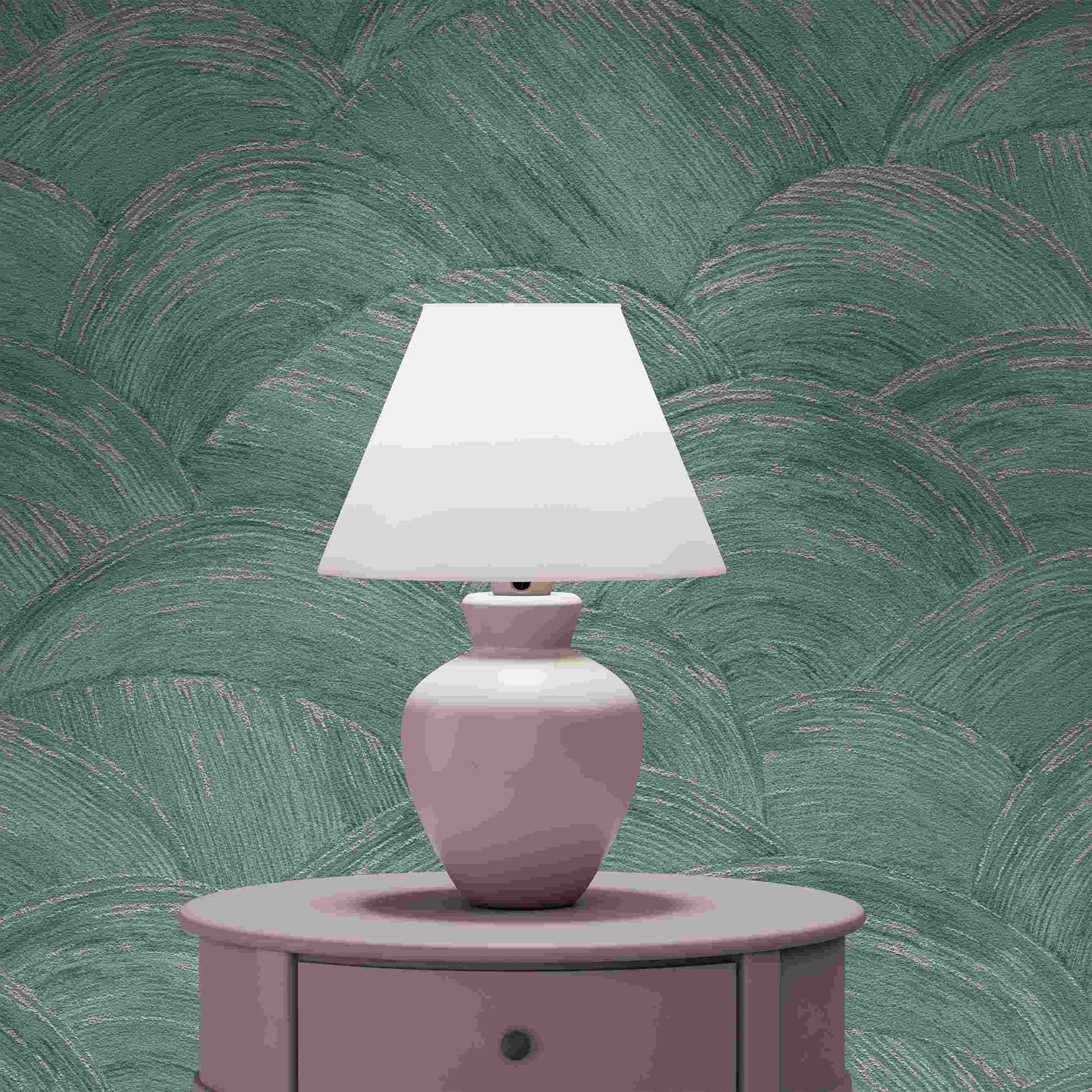 Tapete Vintage Retro M1-No.4334 Vlies Petrol Silber Abstrakt Tadessi 10.05 x 0.53 m