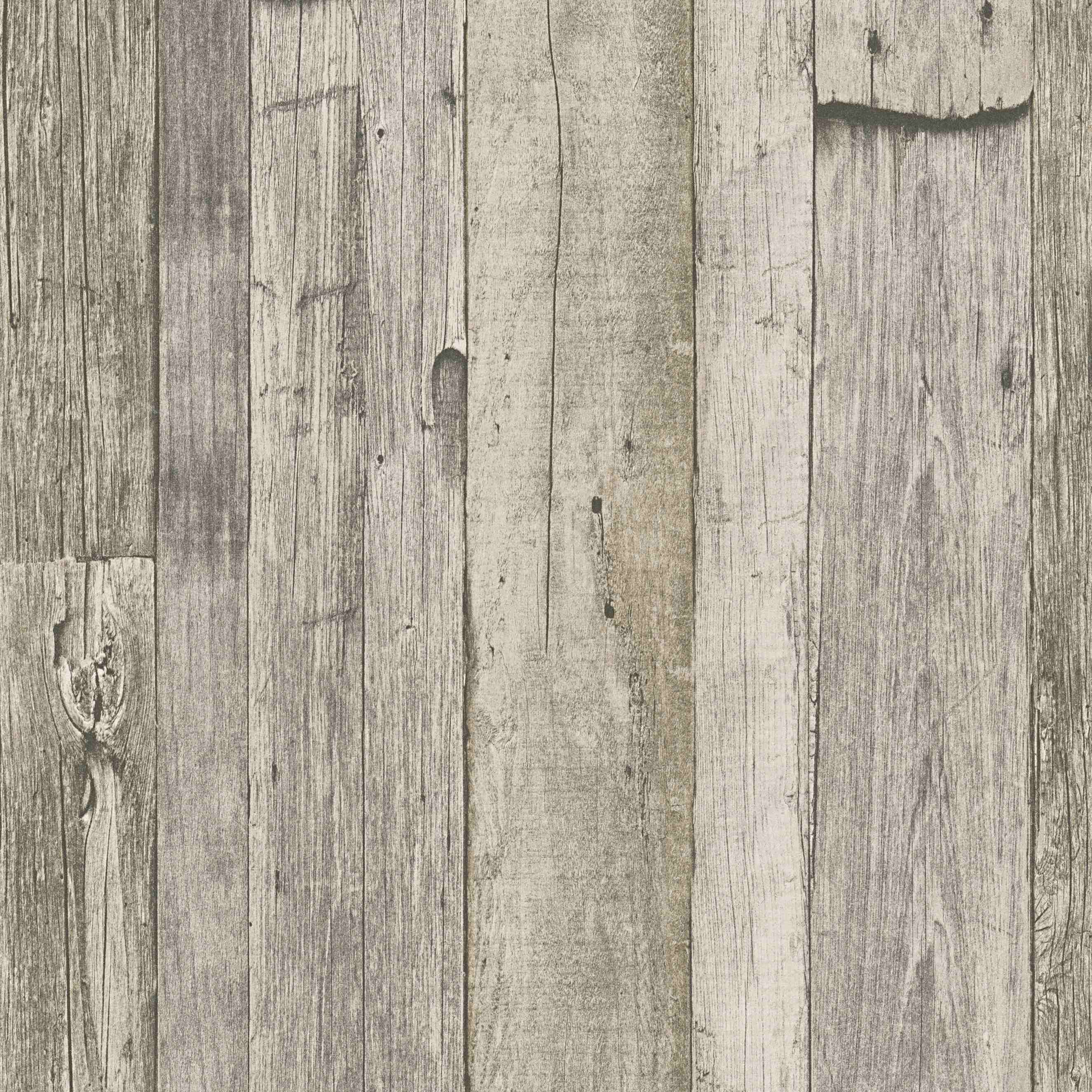 A.S. Creation | Elements | 959312 | Vliestapete | Holzoptik | 0.53 x 10.05 m | Beige