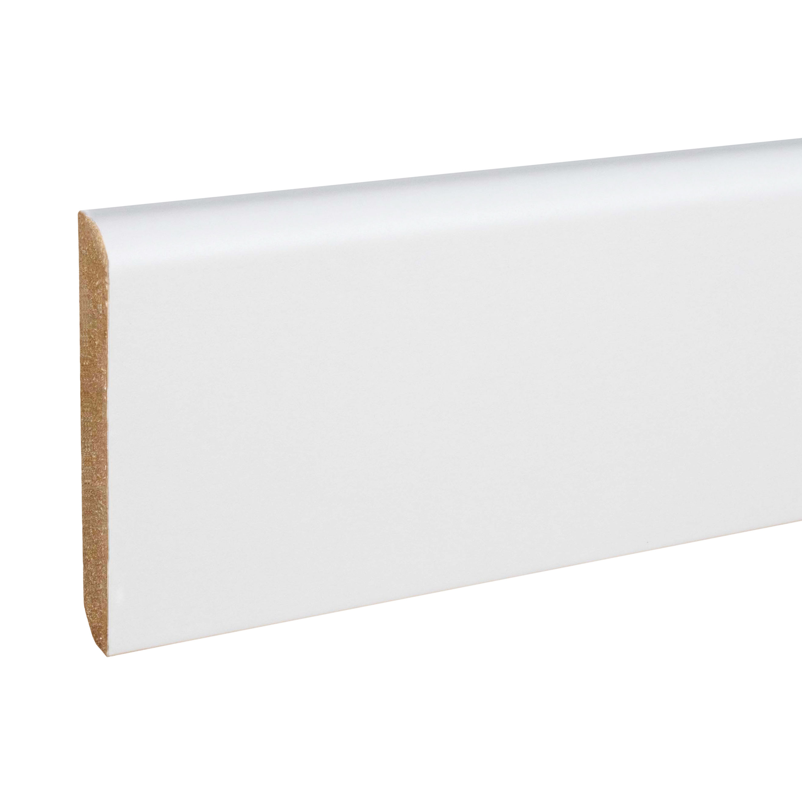 Sockelleiste Passau MDF 10 x 58 x 2500 mm Weiß Abgerundet by PROVISTON