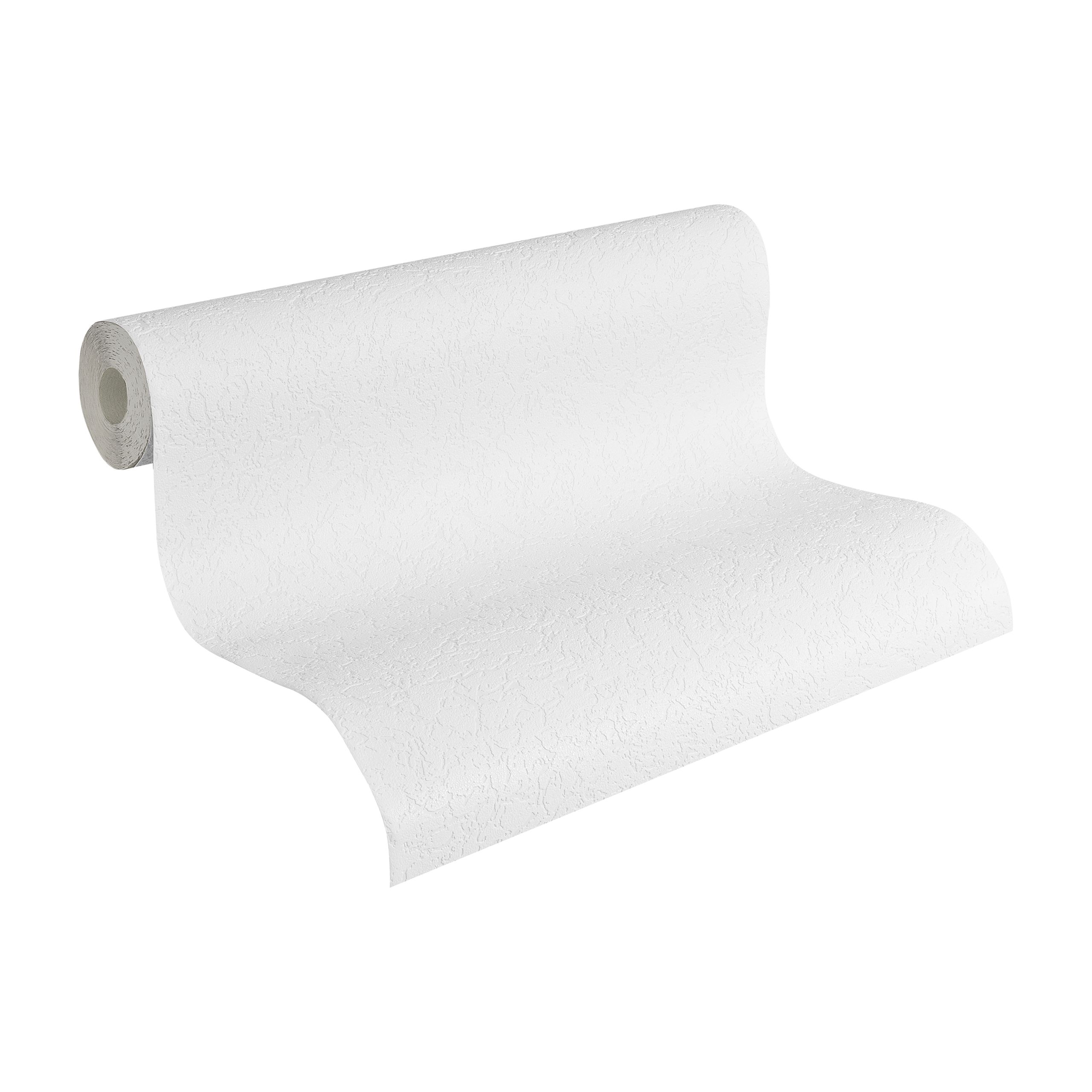 A.S. Creation | Simply White 4 | 282910 | Papiertapete | Einfarbig | 0.53 x 10.05 m | Weiß