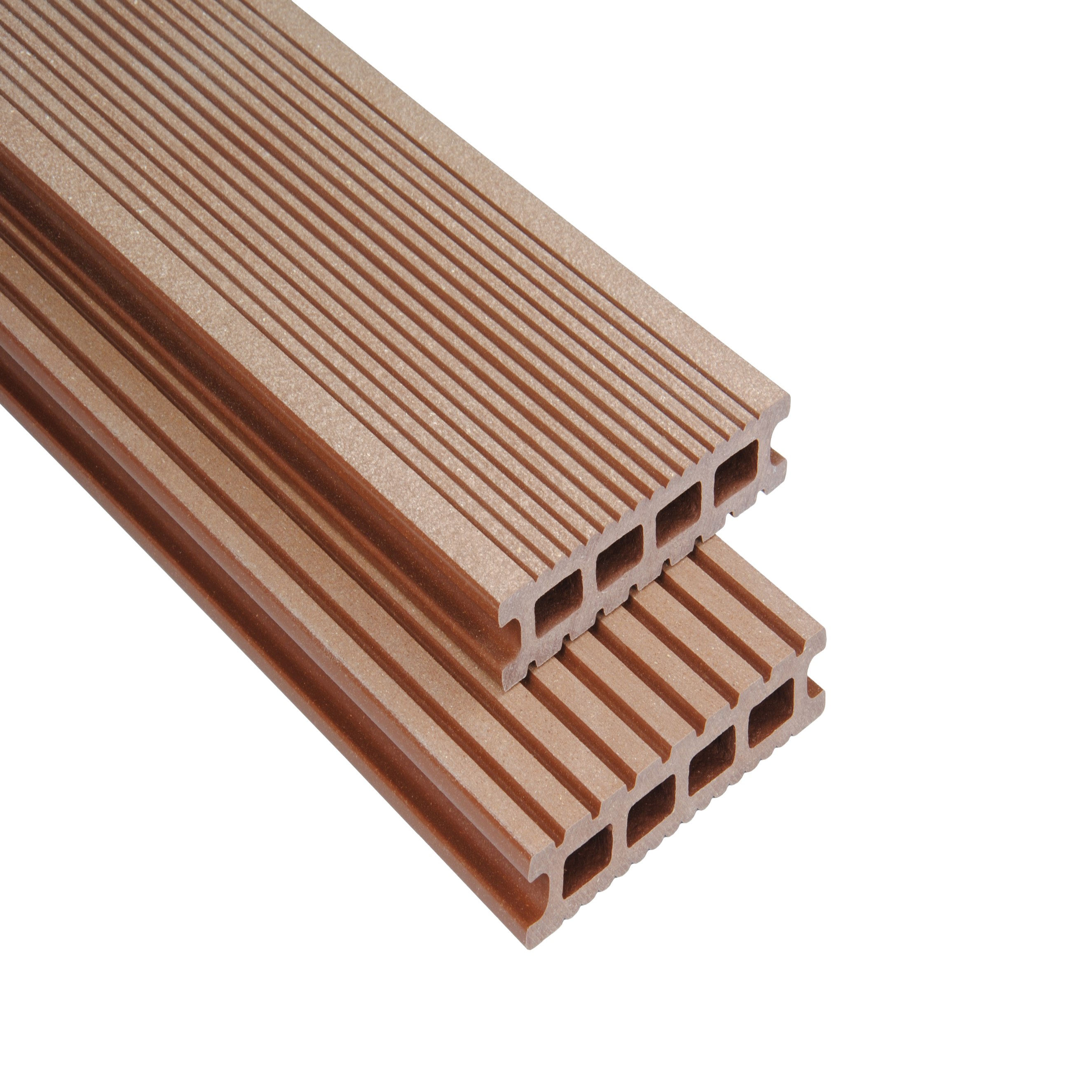 WPC Terrassendiele 14.5 x 2.6 cm Bodendiele Hohlkammer Exklusiv Braun Kovalex