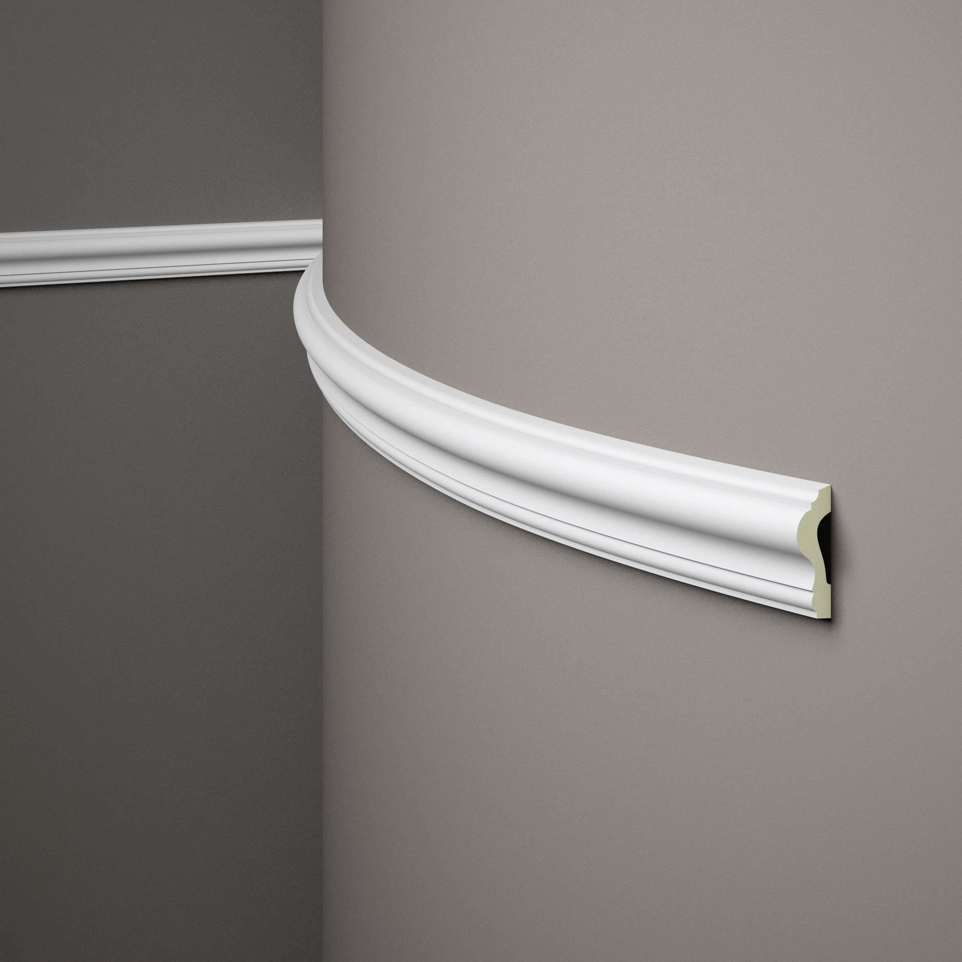 Mardom flexible Wandleiste MDD346F Profoam 25 x 61 x 2000 mm Weiß Zierleiste biegsam