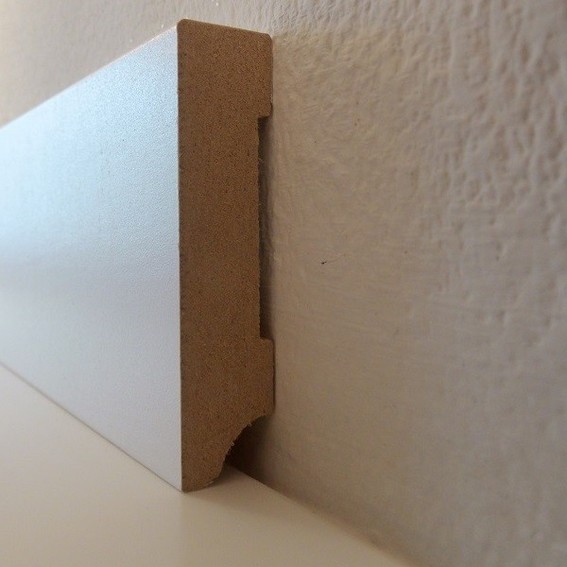 Sockelleiste "Meppen" MDF 13 x 58 x 2500 mm Weiß Modern by PROVISTON