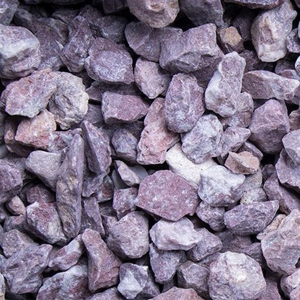 Rouge Royal Splitt 8 - 16 mm Edelsplitt Marmor Naturstein Rot Weiß Garten Steine GSH