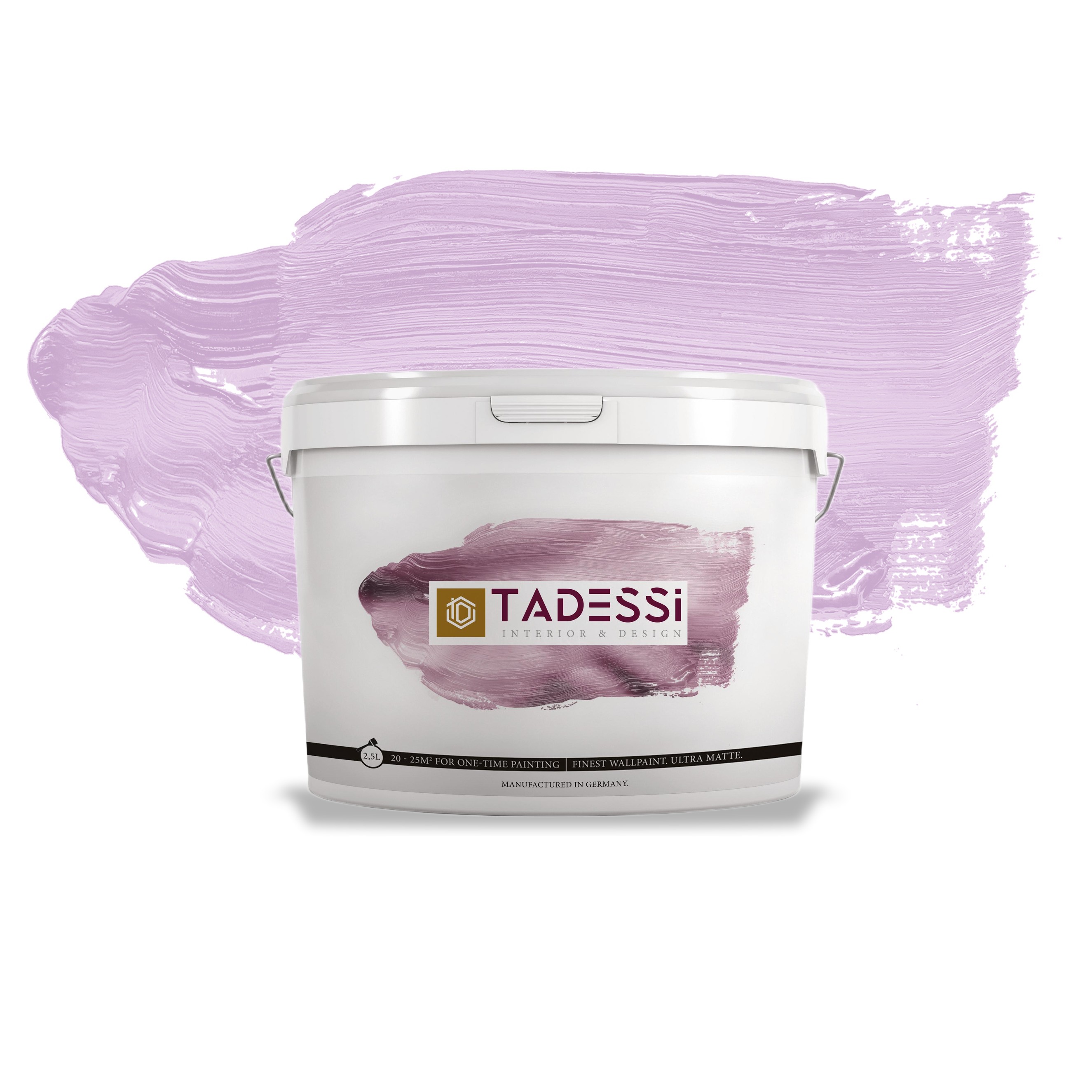 TADESSI Color Vista - Wandfarbe Pastellviolett - Fliederhell - Hochwertige matte Innenfarbe