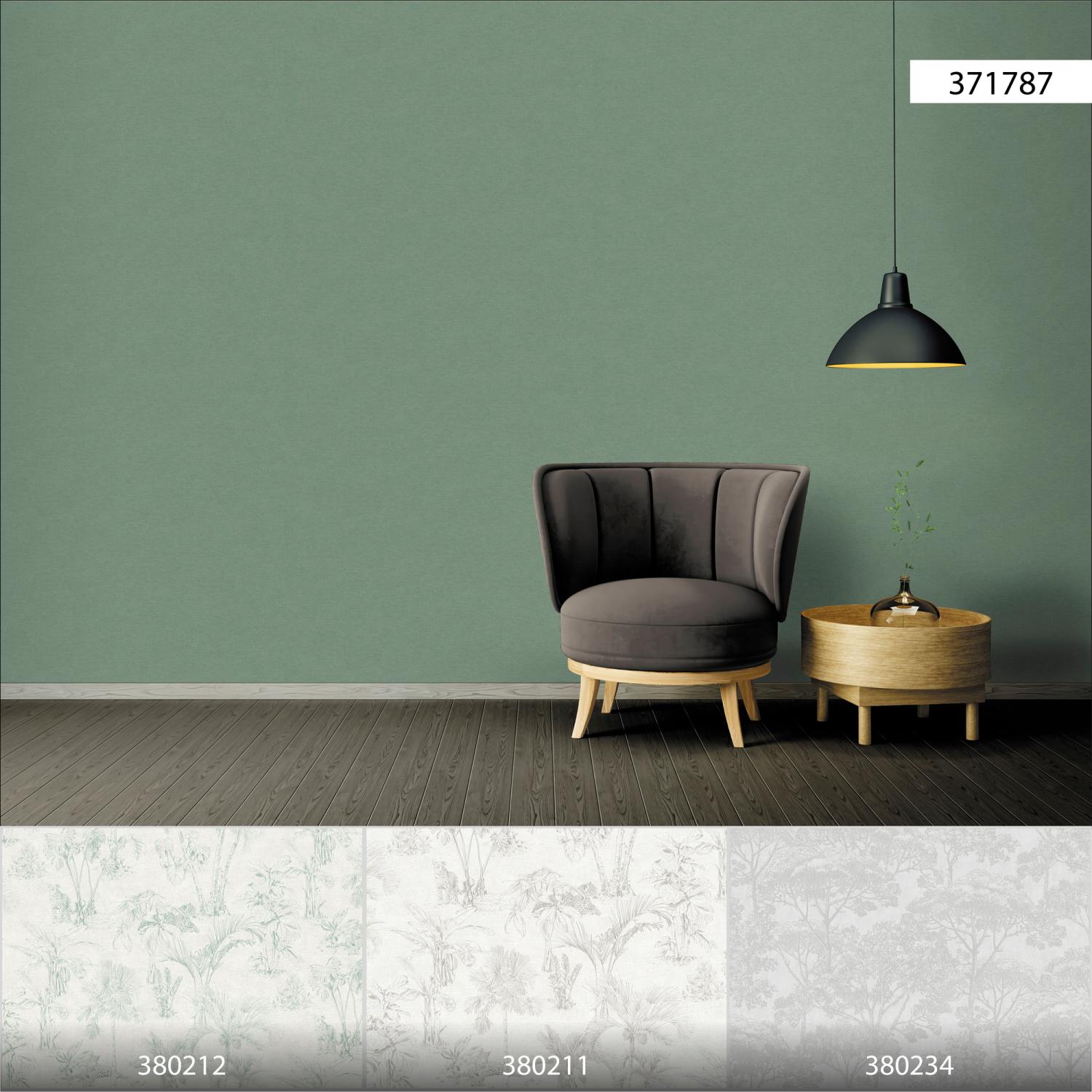 Vliestapete 371787 Uni Einfarbig Grün Cuba A.S. Creation