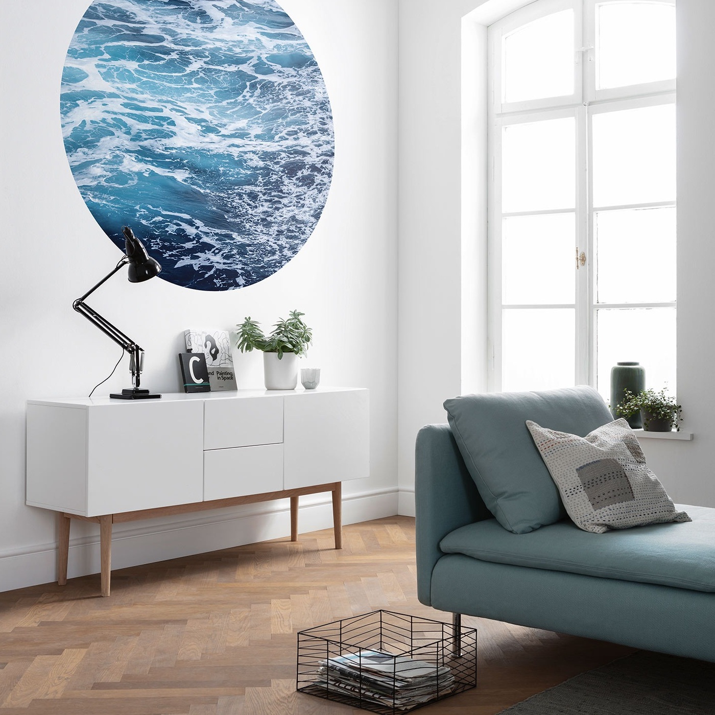 Komar Fototapete Disney Dot Aloha 125 x 125 cm Wandtattoo Vlies Selbstklebend Paradies Ozean