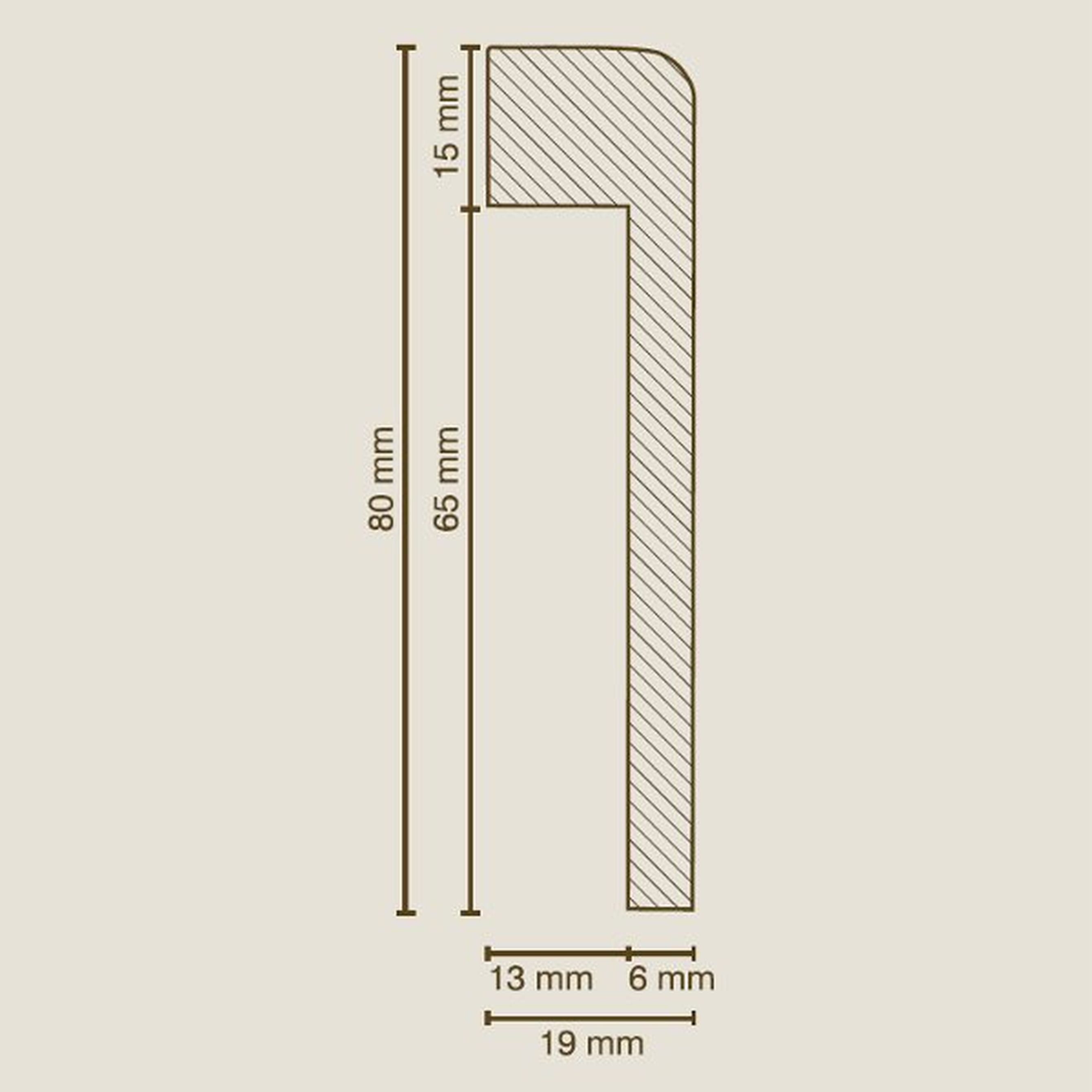 Innen- oder Außenwinkel 19 x 80mm Fliesenabdeckleiste foliert weiß by PROVISTON