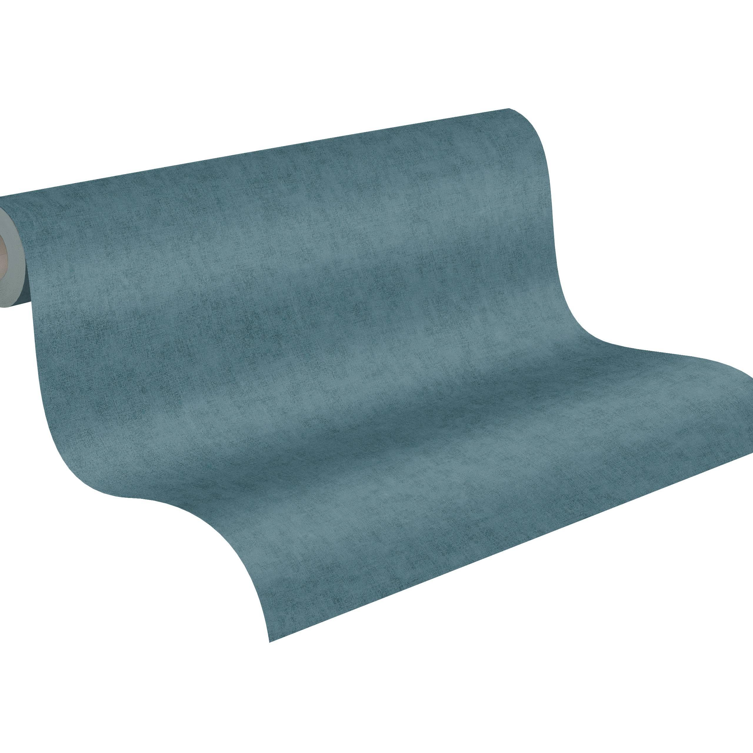 A.S. Creation | Geo Nordic | 375363 | Vliestapete | Einfarbig | Uni | 0.53 x 10.05 m | Blau