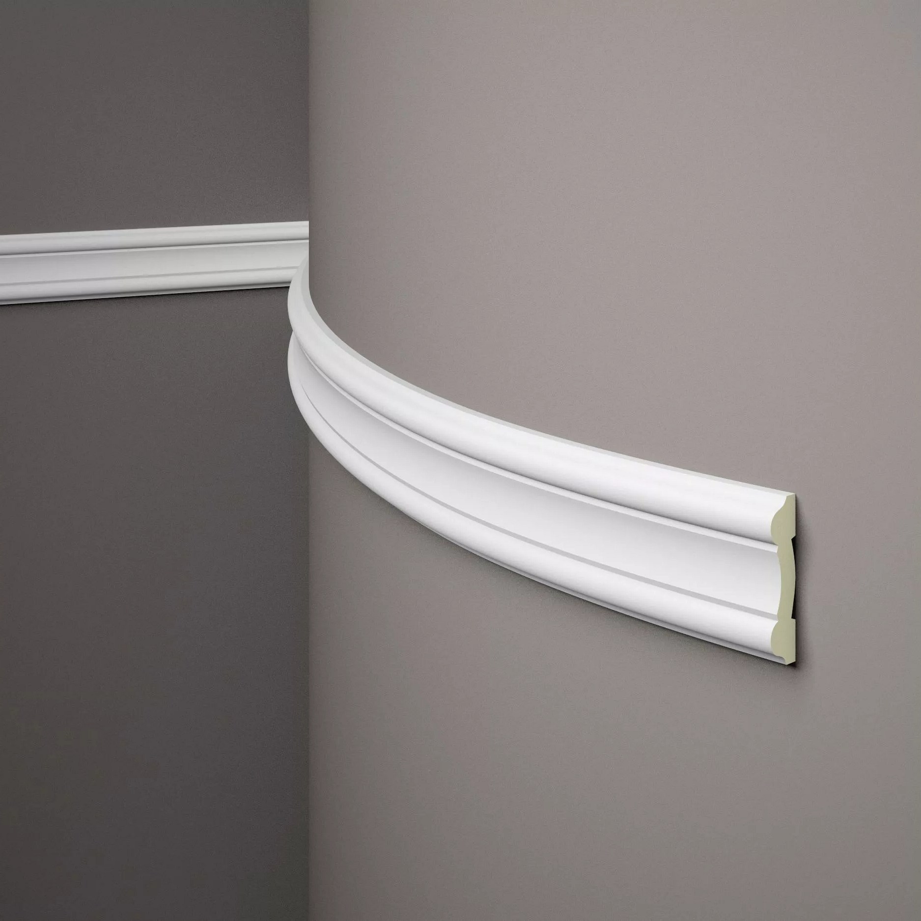 Mardom flexible Wandleiste MDD339F Profoam 19 x 81 x 2000 mm Weiß Zierleiste biegsam