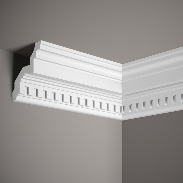 Mardom Deckenleiste MDA046 Profoam 120 x 107 x 2000 mm Weiß Stuckleiste Ornament