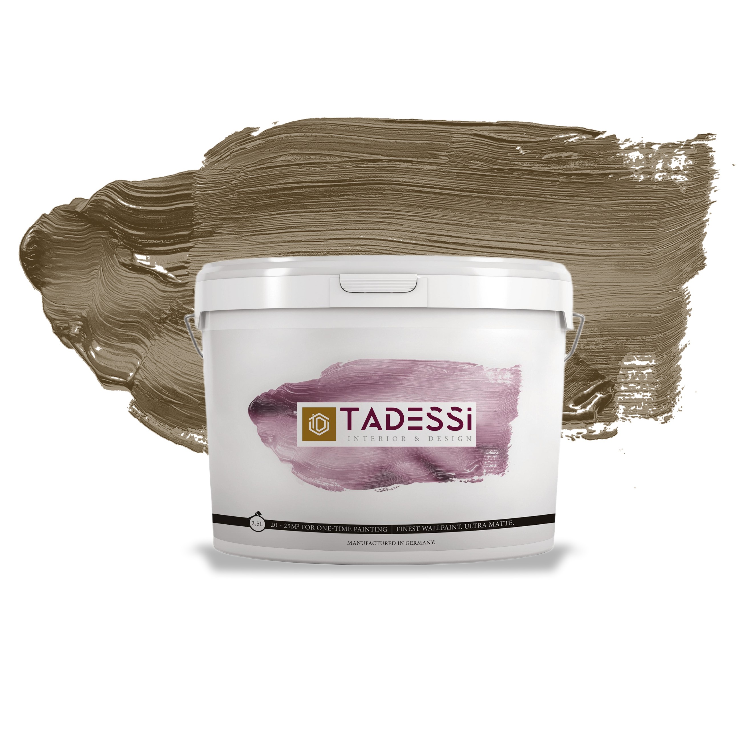 TADESSI Color Vista - Wandfarbe Braun - Schoko Mocha - Matte Innenfarbe - Hochwertige Dispersion