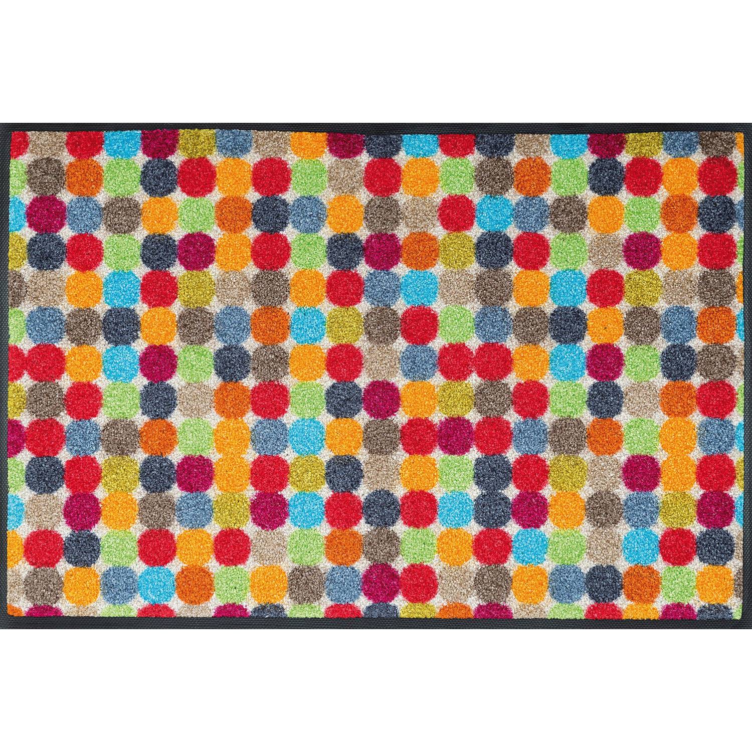 Fußmatte Pünktchenspiel Schmutzfangmatte waschbar verschiedene Größen Floornovo Trend Design