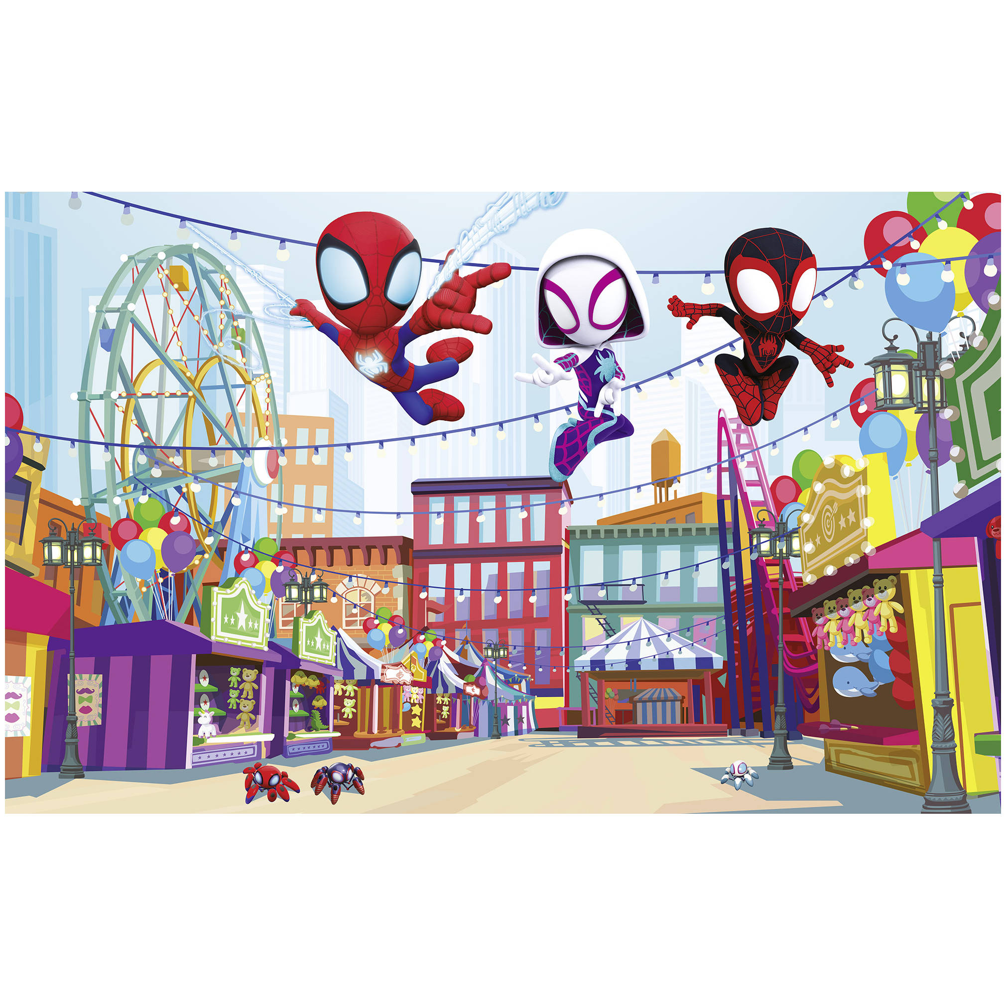 Komar Fototapete - Marvel Spidey And His Amazing Friends Theme Park - 250 x 400 cm - Vlies