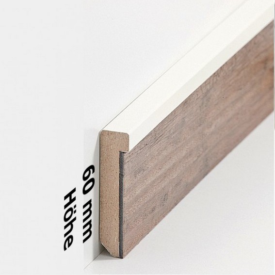 Design Fußleiste für Vinylboden "Frankfurt" - cremefarbend - 6 mm Höhe (MDF foliert - 725.5127) (Default)