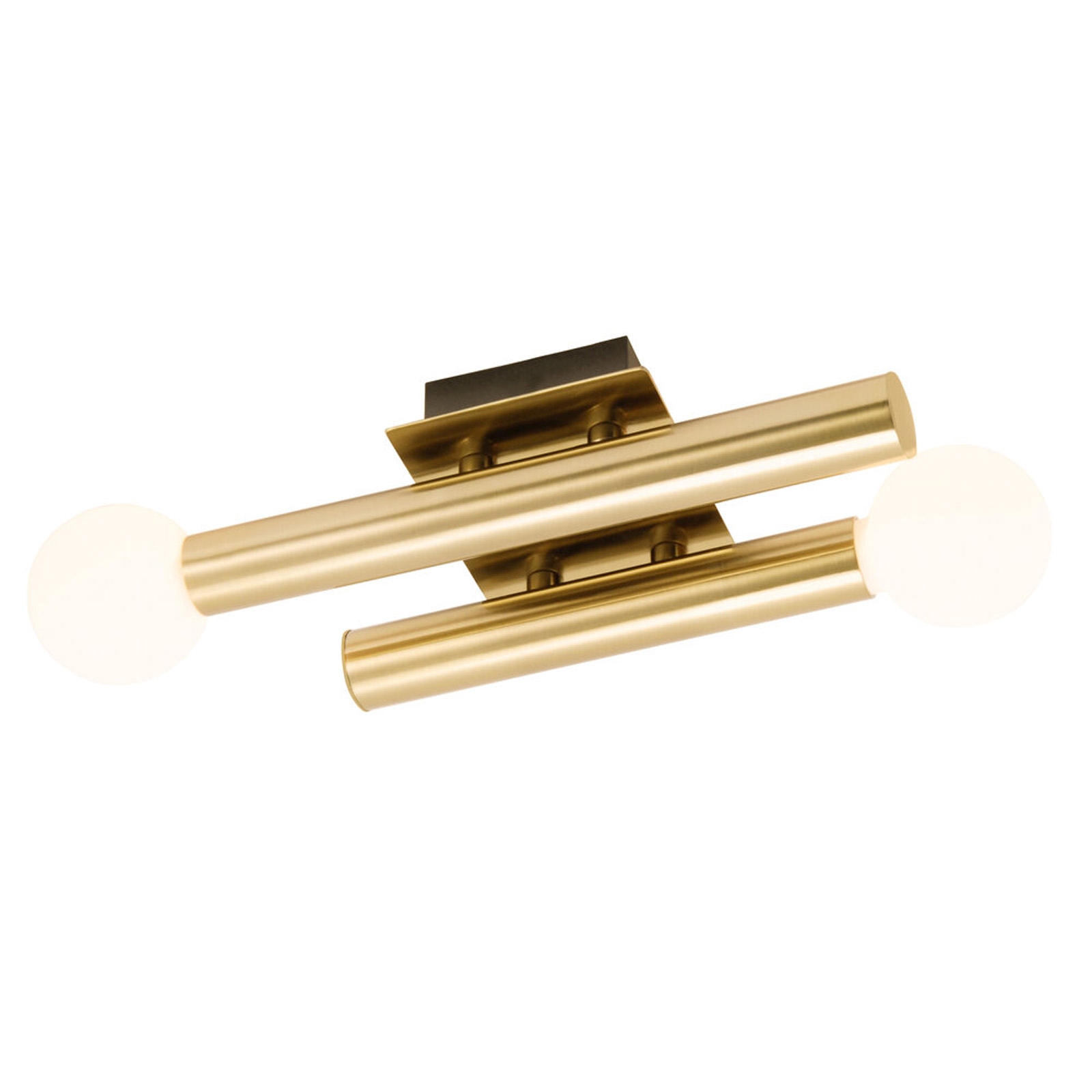 Wandleuchte 7.5 x 13 x 33.5 cm Gold Metall Wandlampe Zylindrisch Vintage Skandi Harmonisch