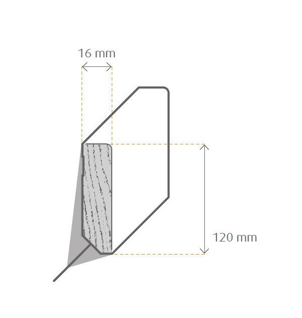 Zeichnung Sockelleiste / Fußleiste / Bodenleiste Cevo-5 (739)