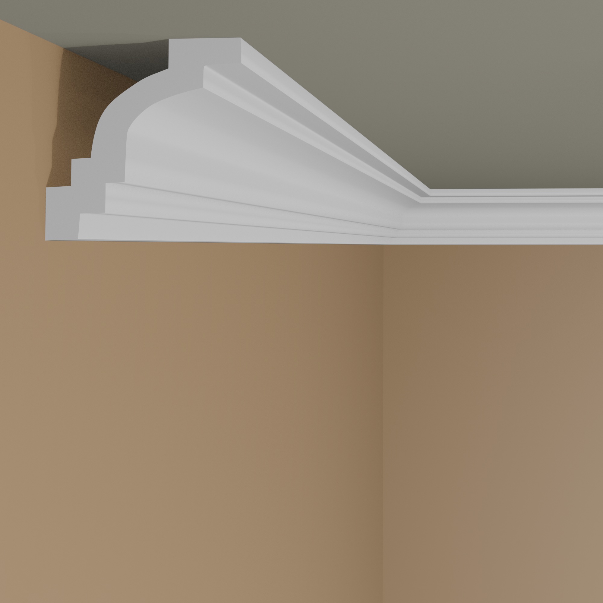 Elite Decor | Stuckleiste P924 | Polyurethan | 40 x 40 x 2000 mm | Styropor Deckenleiste | Weiß