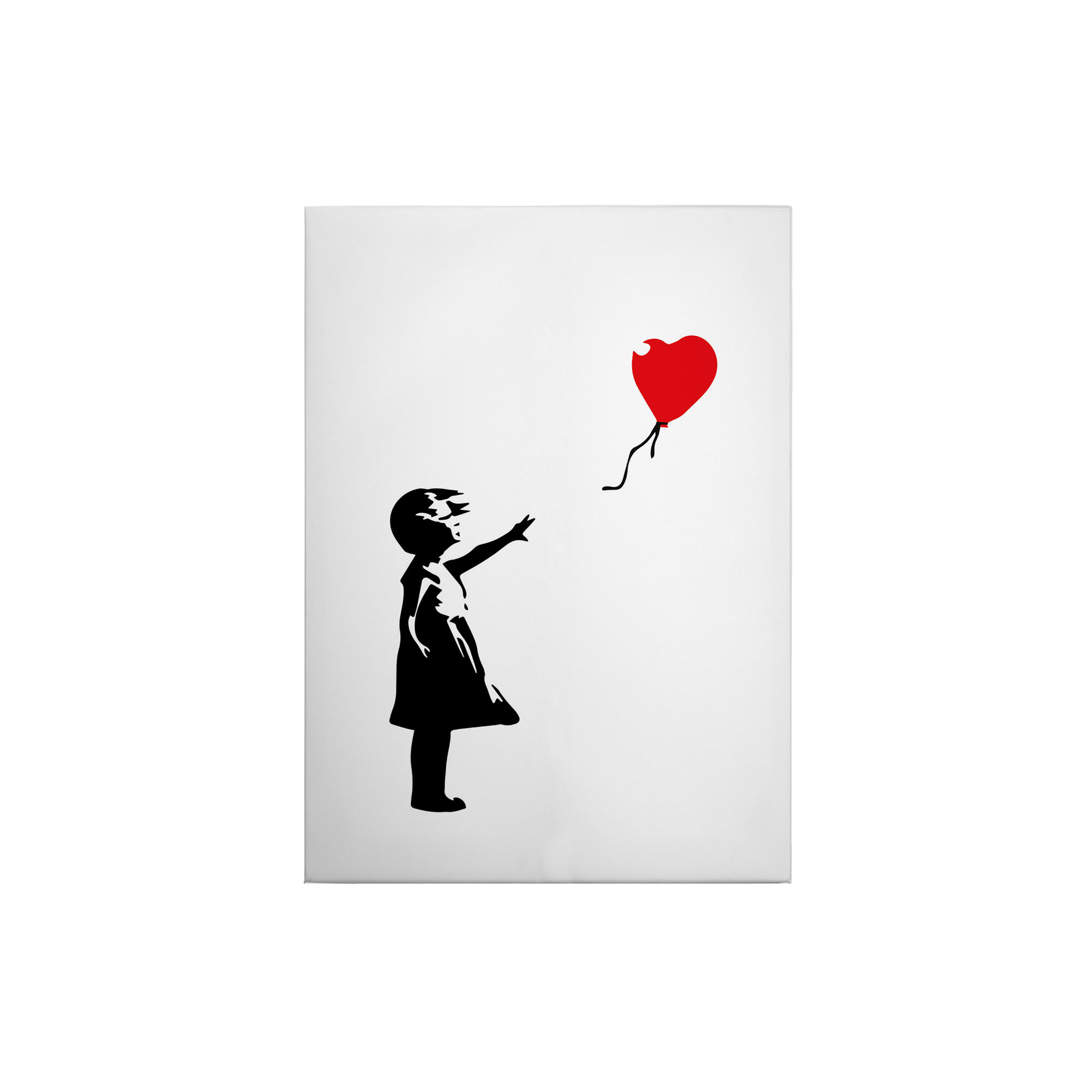 Tadessi Leinwandbild Herz Mädchen - 70 x 50 cm - M1-No.50409 - Keilrahmen in Schwarz Rot