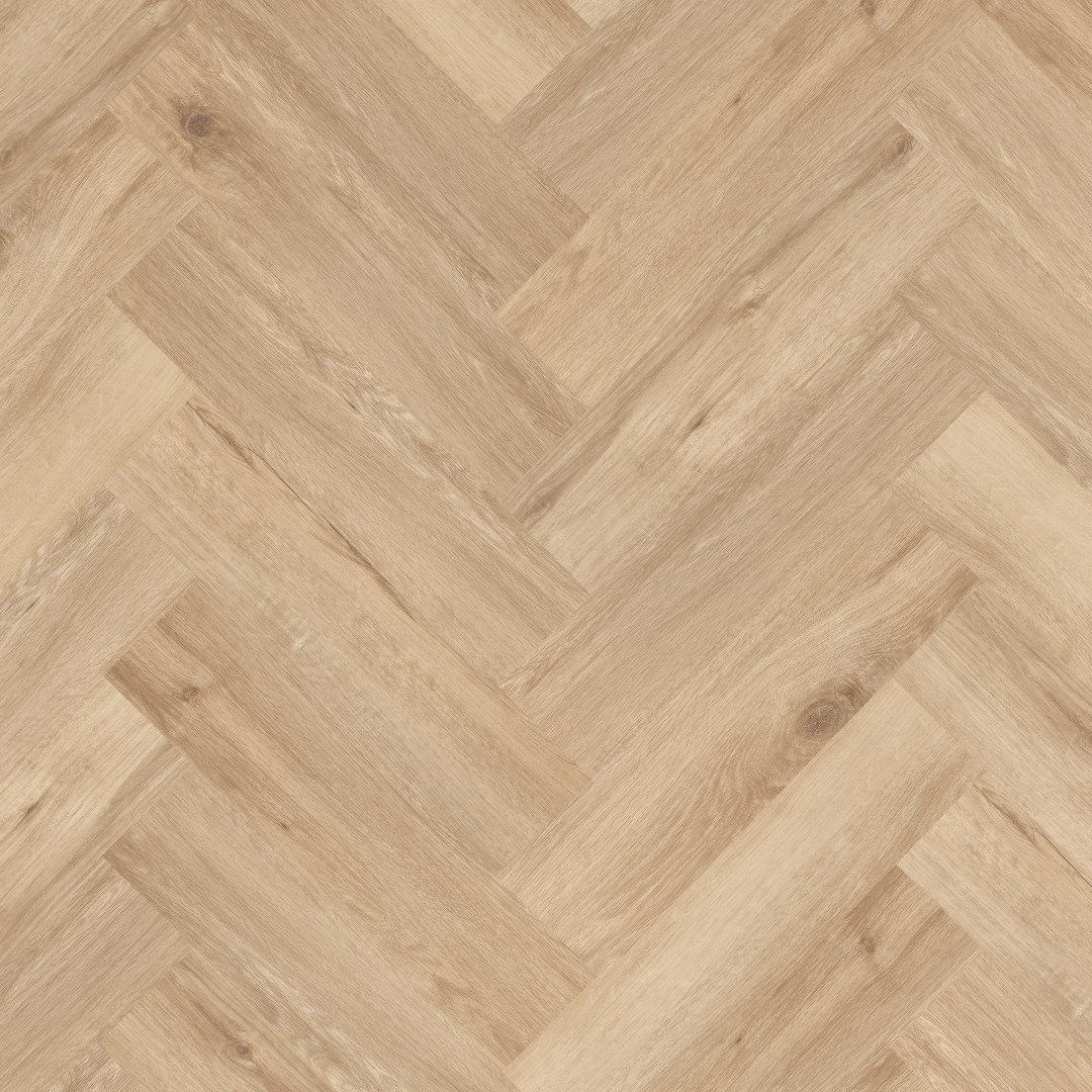 Vinylboden LEGNAR Herringbone Tuscon Eiche 592 x 148 x 4.5 mm Klickvinyl Braun NKL33