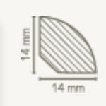 Viertelstableisten "Bern" - Kiefer - Querschnitt