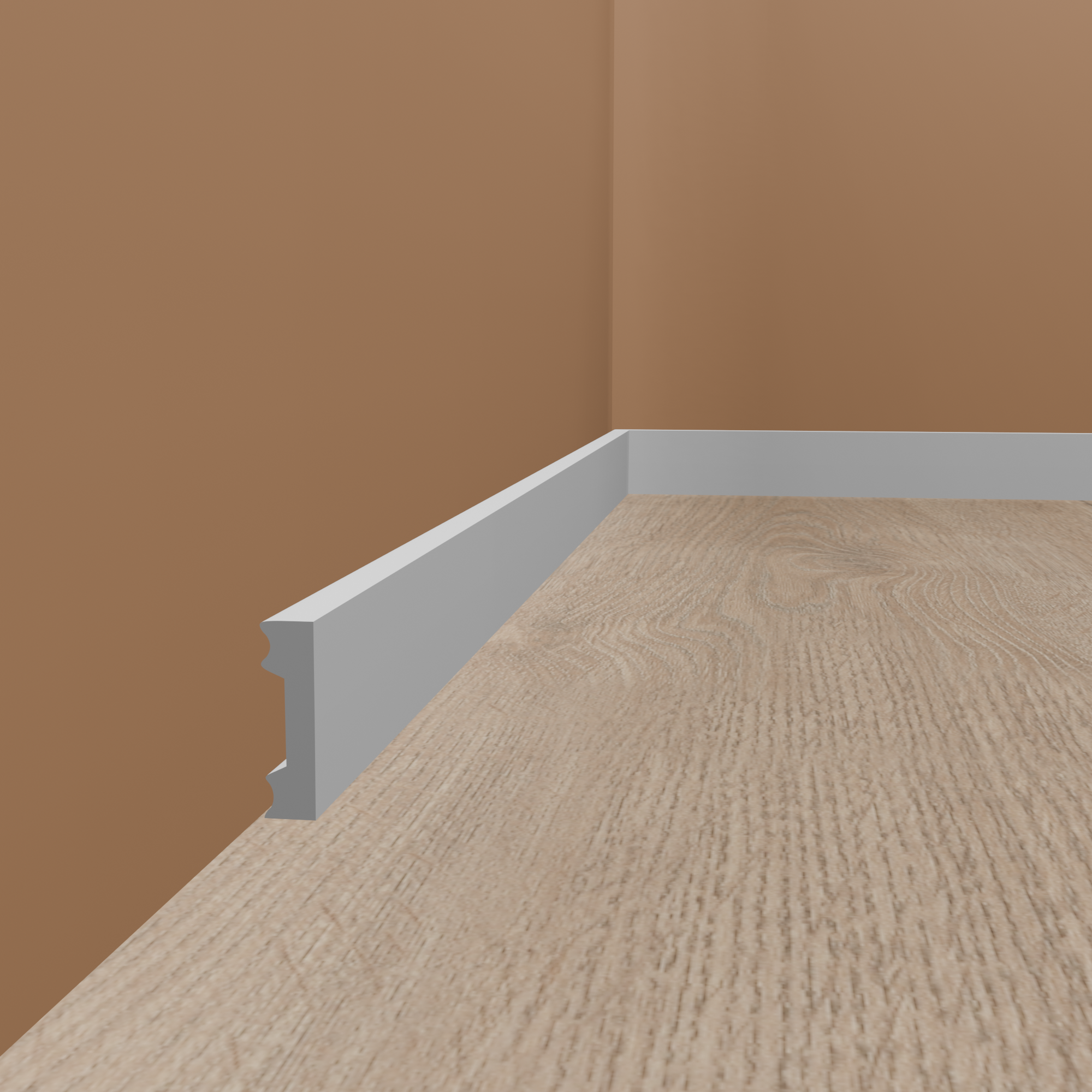 PROVISTON | Sockelleiste "NE011" | 10 x 40 x 2000 mm | Weiß | Fußleiste | Wohndeko | Hochwertig