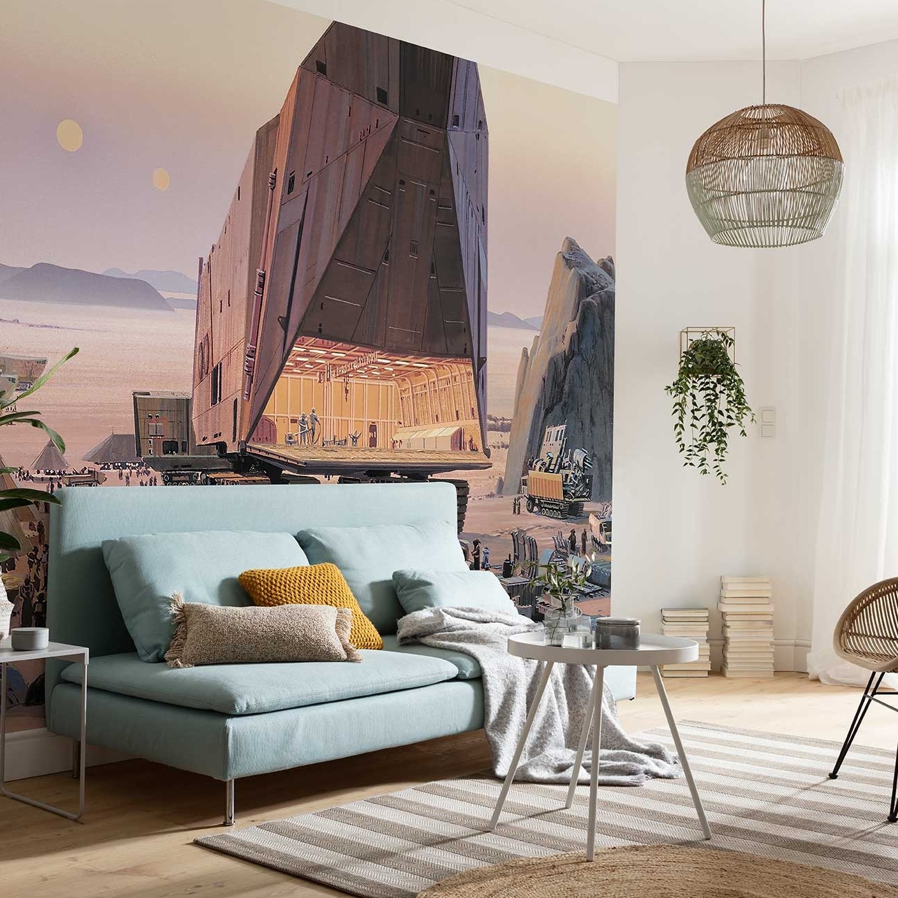 Komar Fototapete Star Wars Java Market 250 x 500 cm Vlies Java Market Java Markt Bauteile Raumschiff