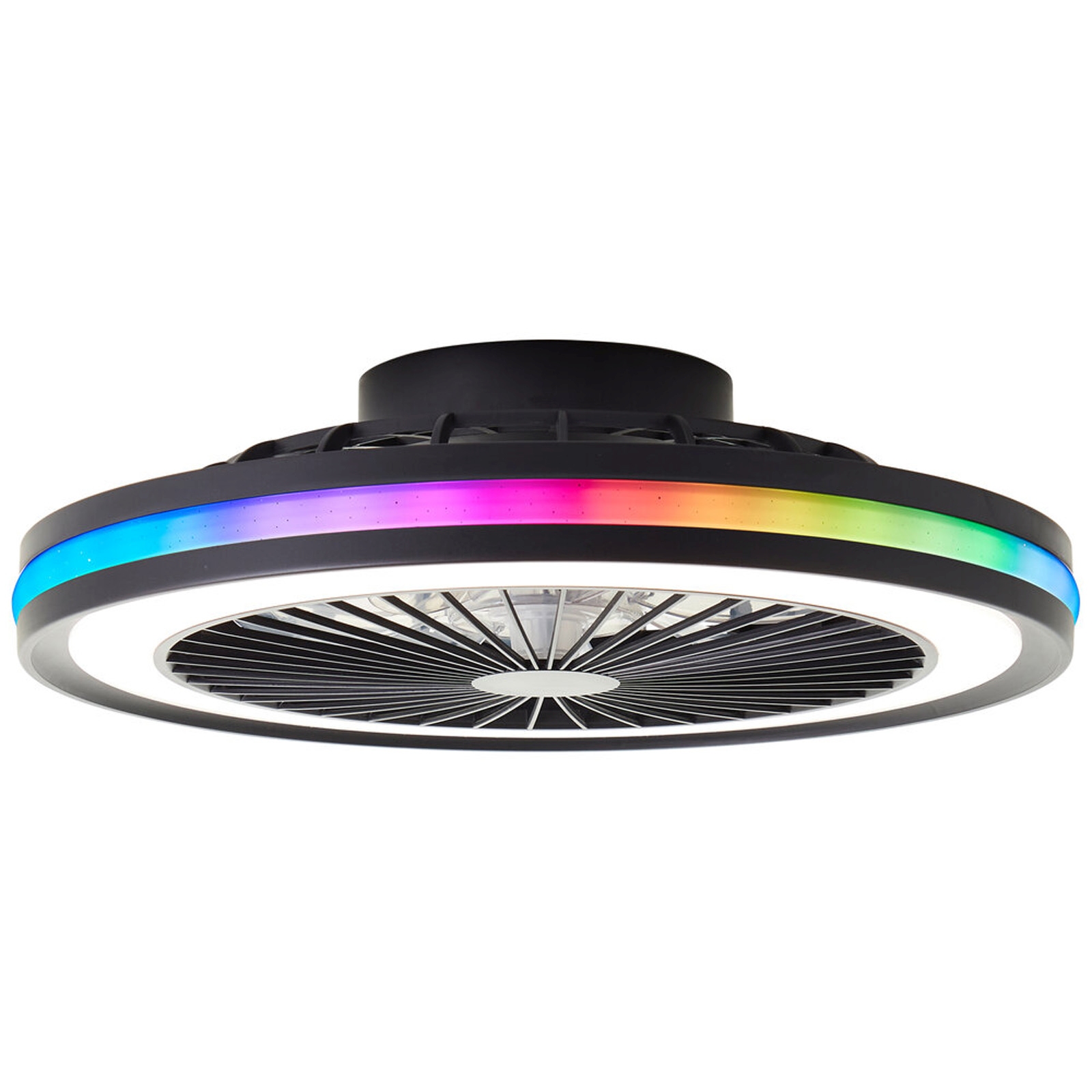 LED Deckenleuchte 13.7 x 46.6 cm Schwarz Kunststoff Deckenlampe Lichtfarbe: Variabel dimmbar
