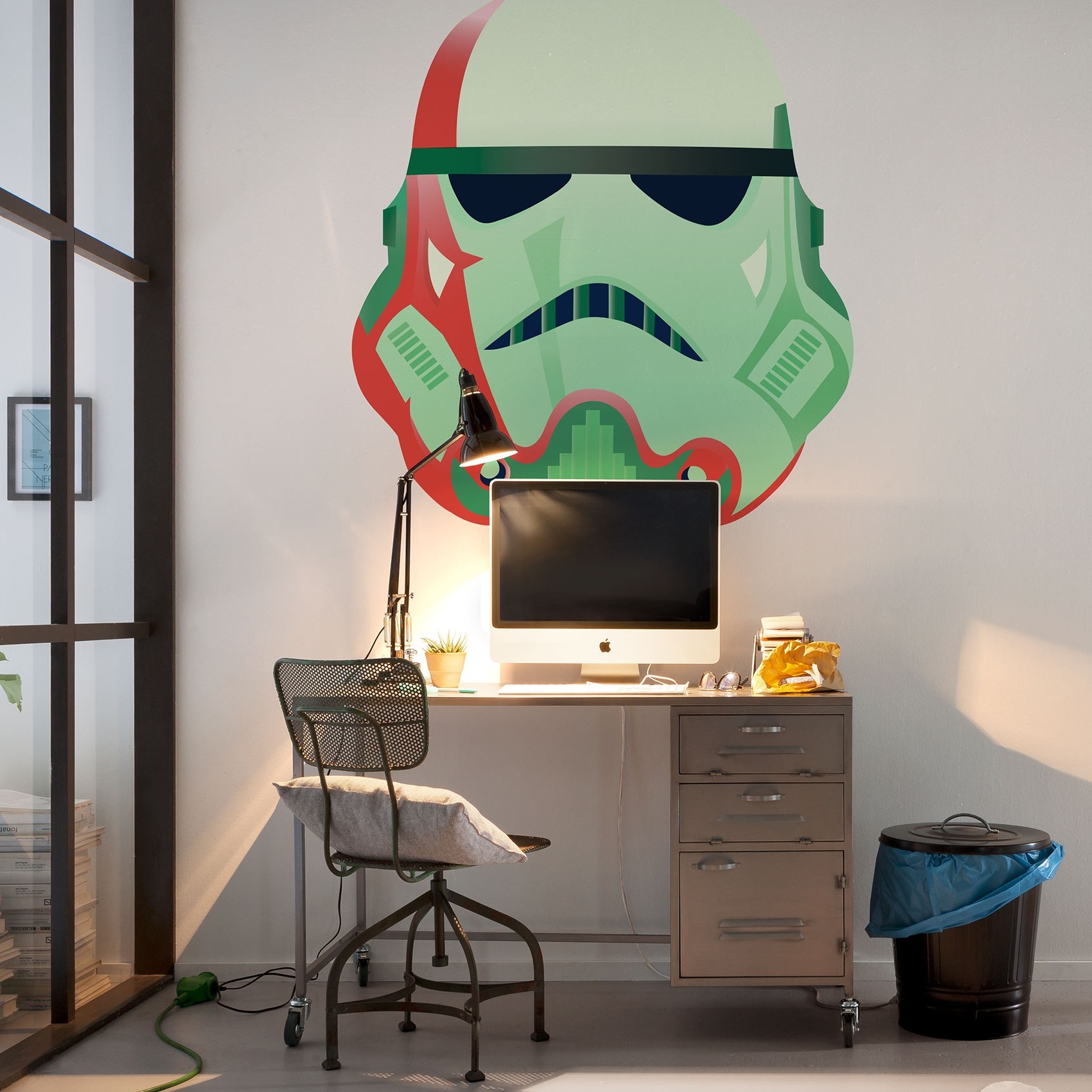 Komar Fototapete Star Wars Dot One of us! 125 x 125 cm Vlies Selbstklebend Imperial Stormtrooper