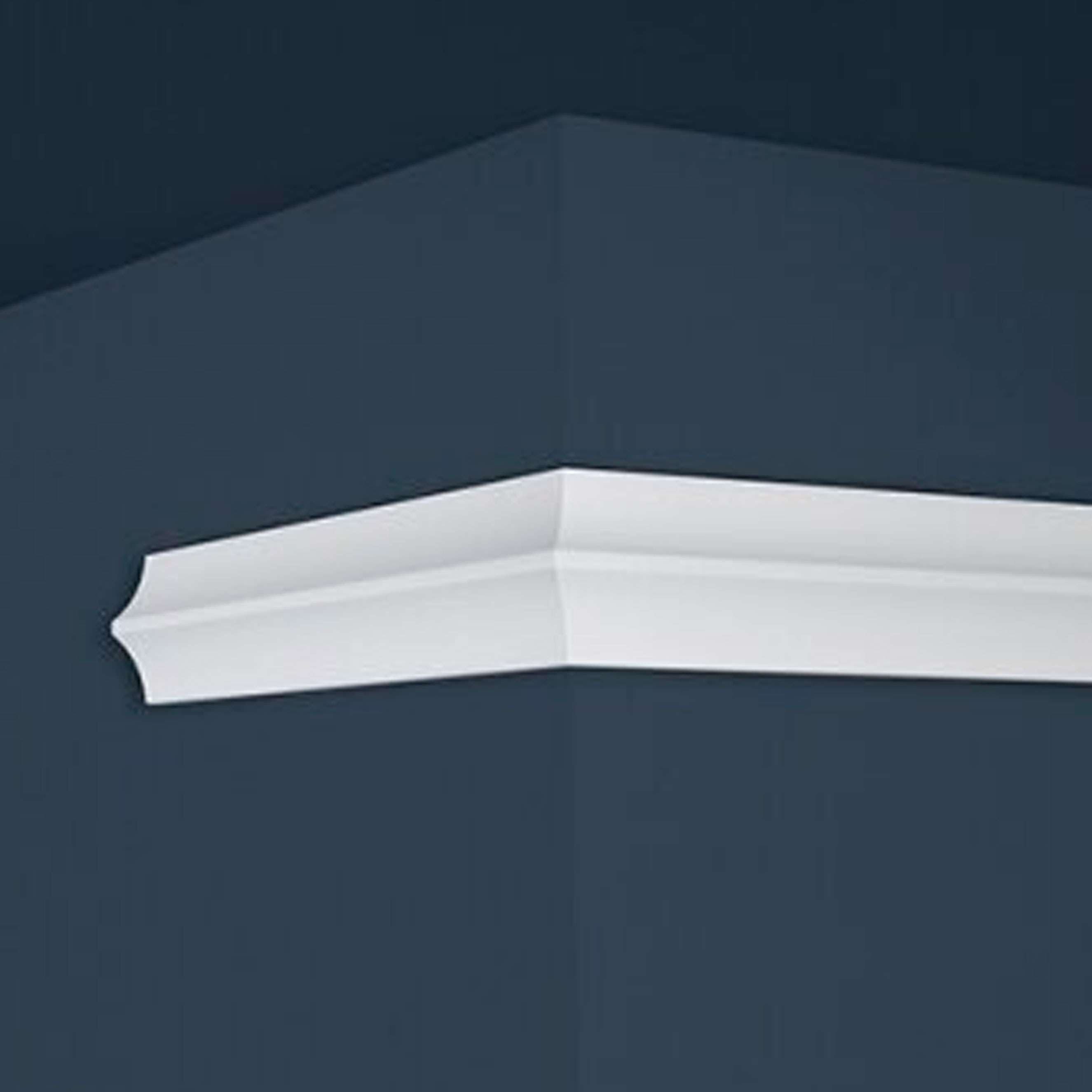 Marbet Zierleiste "B-42" Styropor Wandleiste 20 x 60 x 2000 mm Polystyrol Leiste Weiß