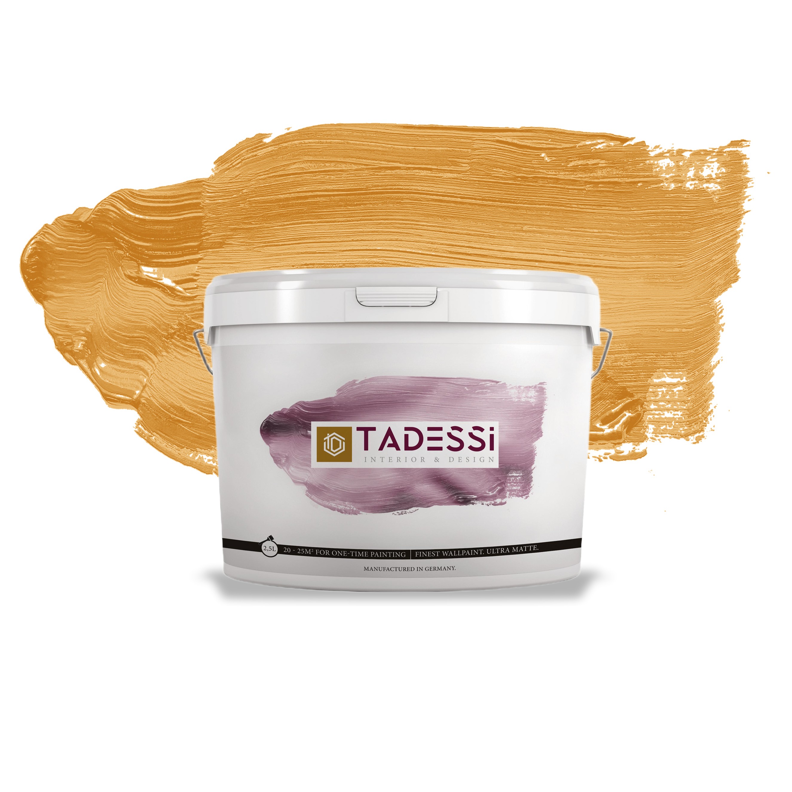 TADESSI Color Vista - Wandfarbe Orange - Ocker - Matte Innenfarbe - Hochwertige Dispersionsfarbe