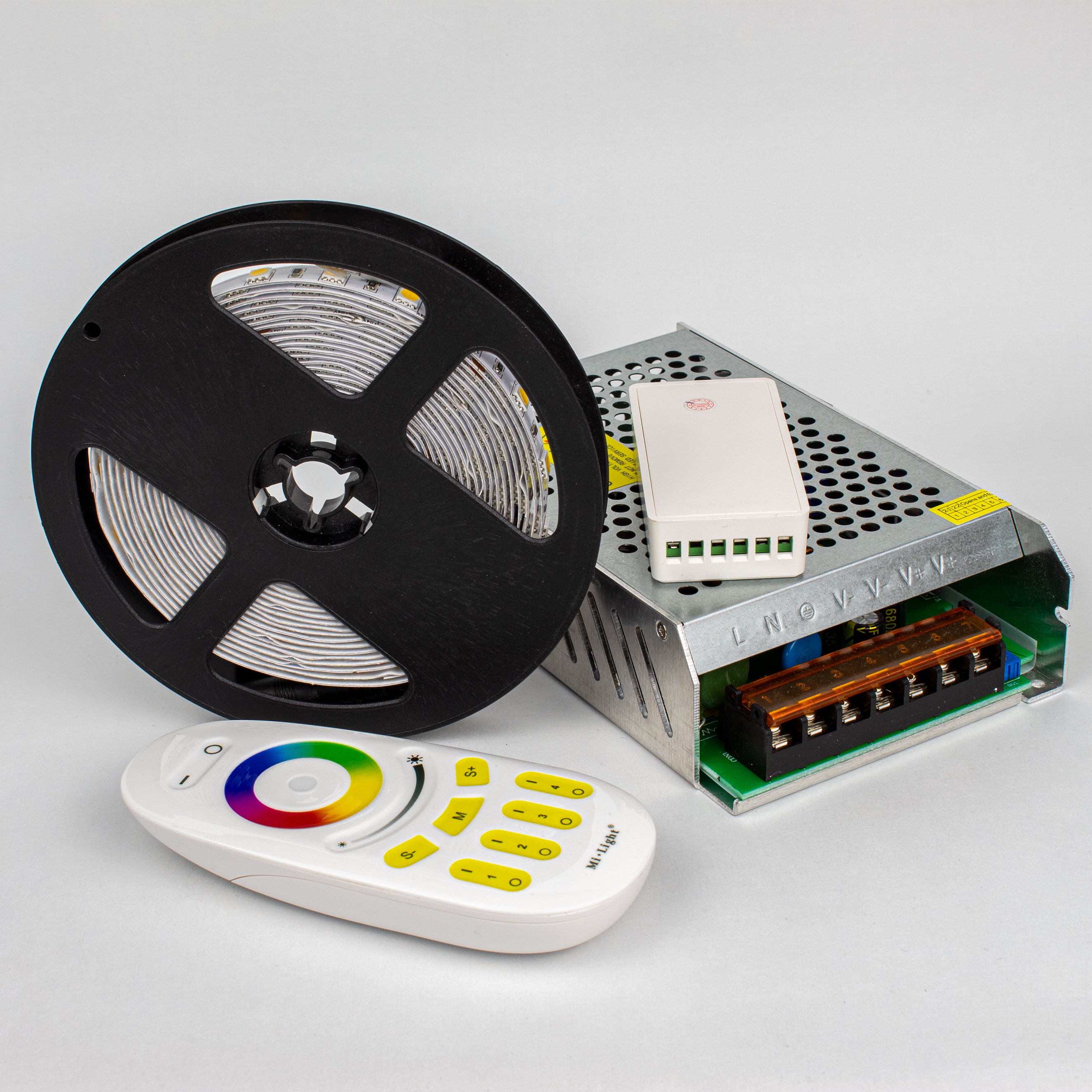 LED Set 24V RGBW 60 LED/m mit LED Trafo & WLAN Controller LED Stripes Farbwechsel in versch. Längen