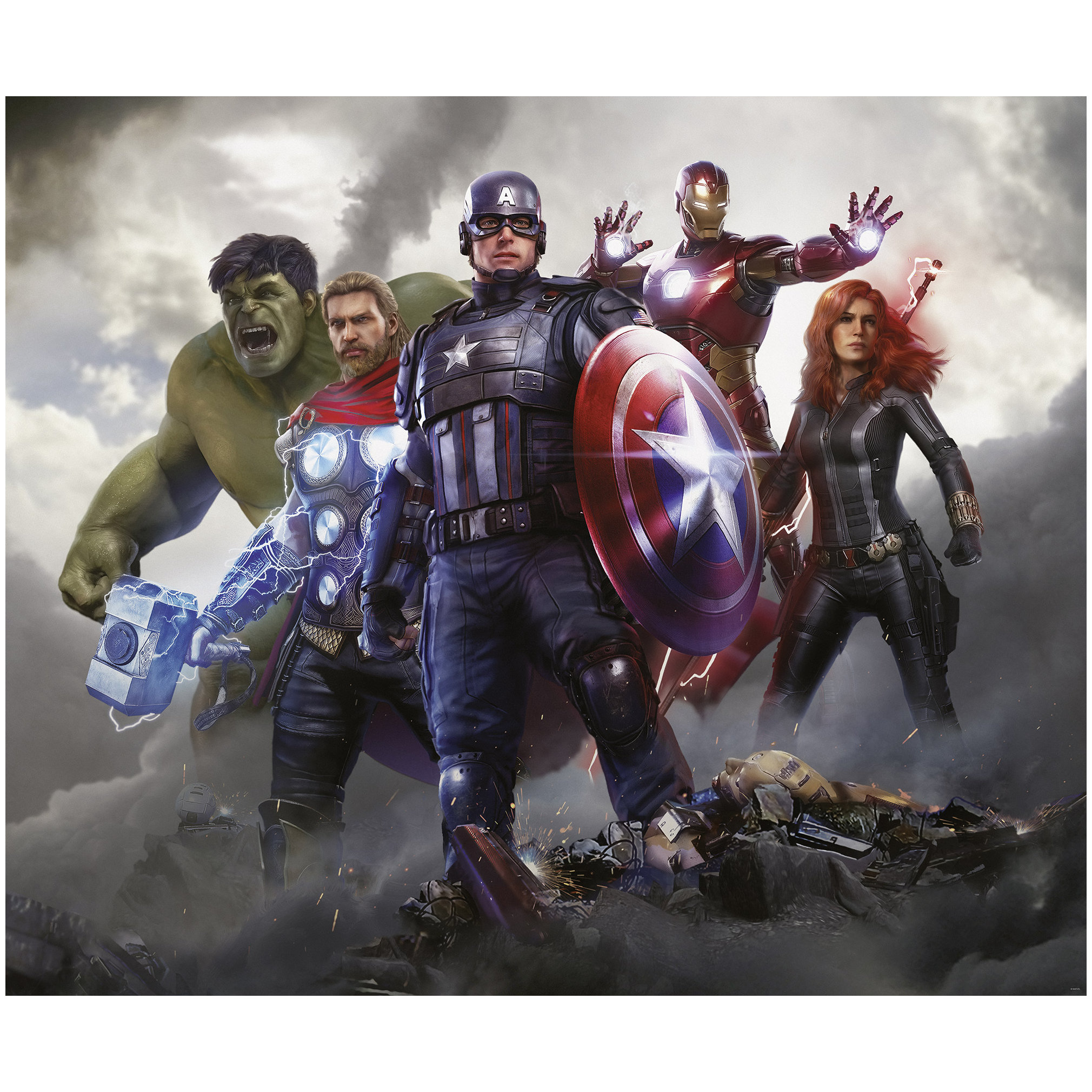 Komar Fototapete - Marvel Avengers Working Together - 250 x 300 cm - Vlies