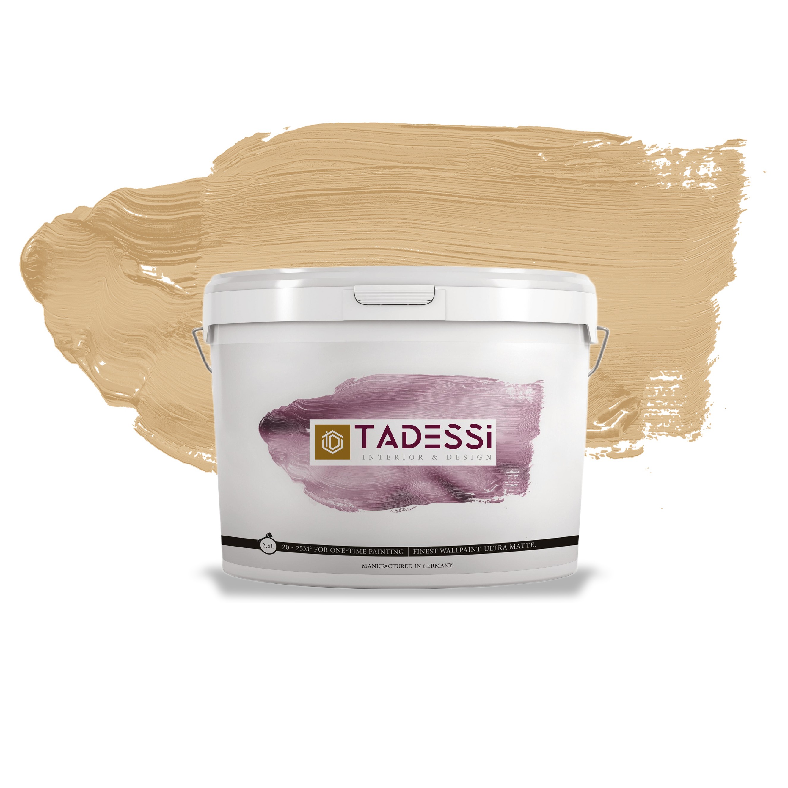 TADESSI Color Vista - Wandfarbe Braun - Nougat Mocha - Matte Innenfarbe - Hochwertige Dispersion