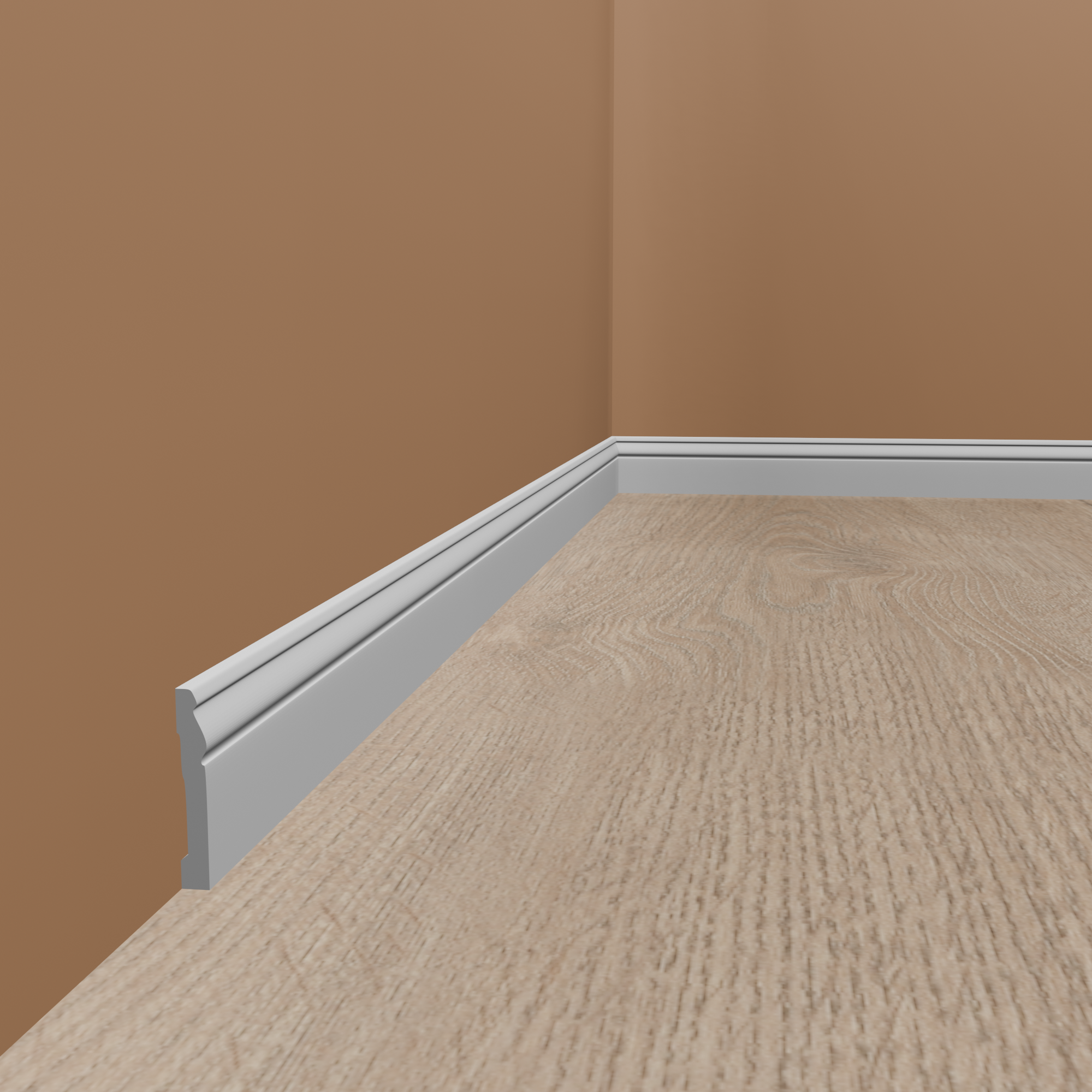 PROVISTON | Sockelleiste "NE095P" | 15 x 120 x 2000 mm | Satin Weiß | Fußleiste | Wohndekoration PROVISTON | Sockelleiste "NE095P" | 15 x 120 x 2000 mm | Satin Weiß | Fußleiste | Wohndekoration