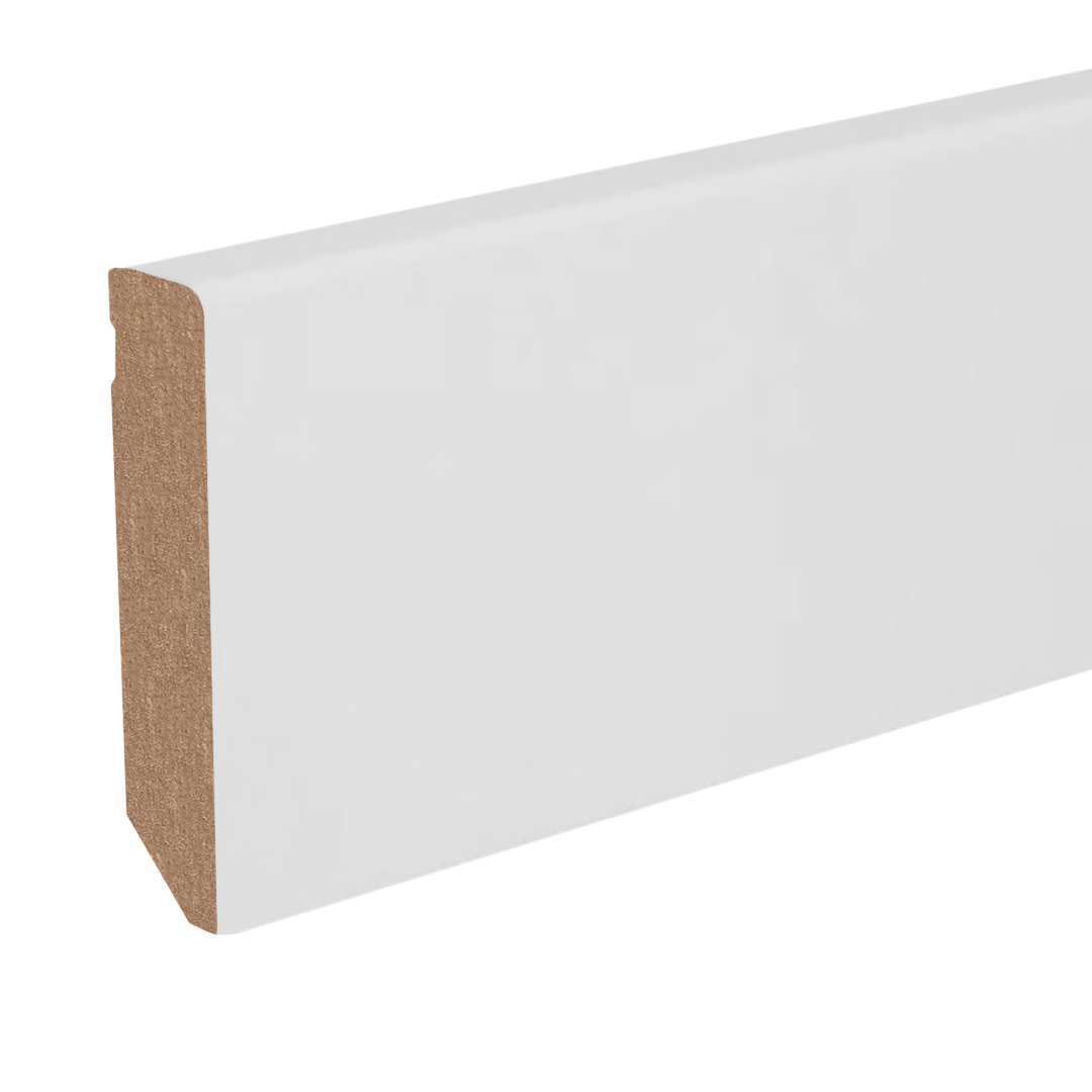 Sockelleiste / Fußleiste / Bodenleiste Cevo-4 (73007) | 16 x 96 x 2400 mm | Weiß