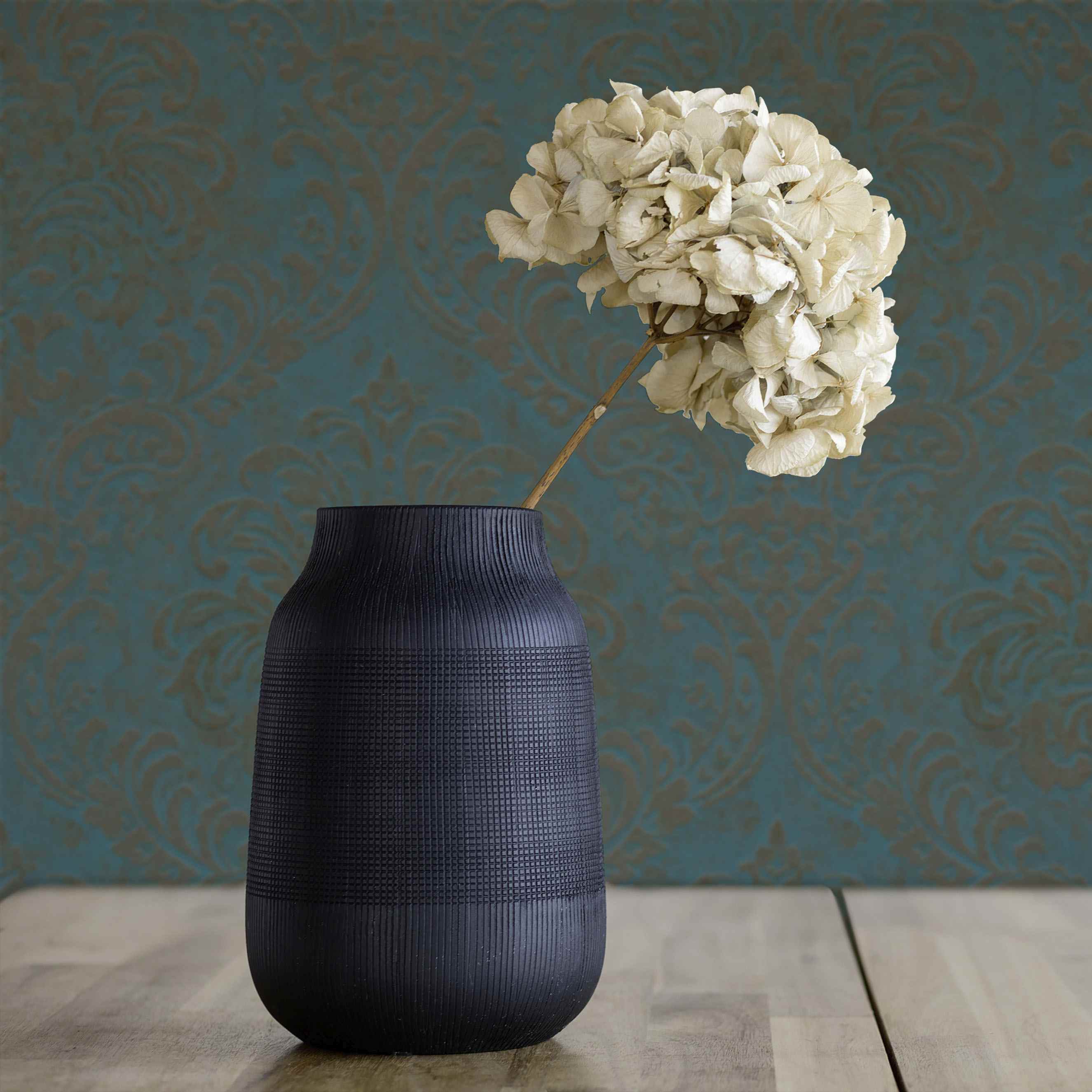 Tapete Giulia Barock M1-No.4349 Vlies Petrol Gold Ornament Tadessi 10.05 x 0.53 m