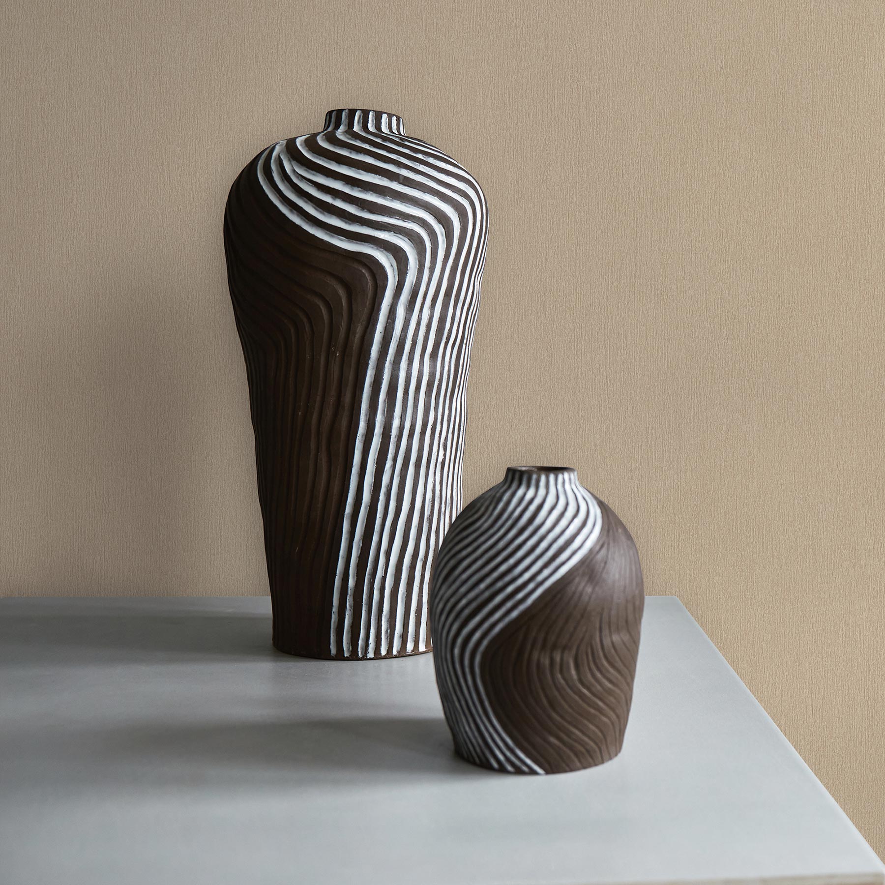 Tapete Uni M1-No.1250 | Vliestapete | Beige | Unitapete | Einfarbig