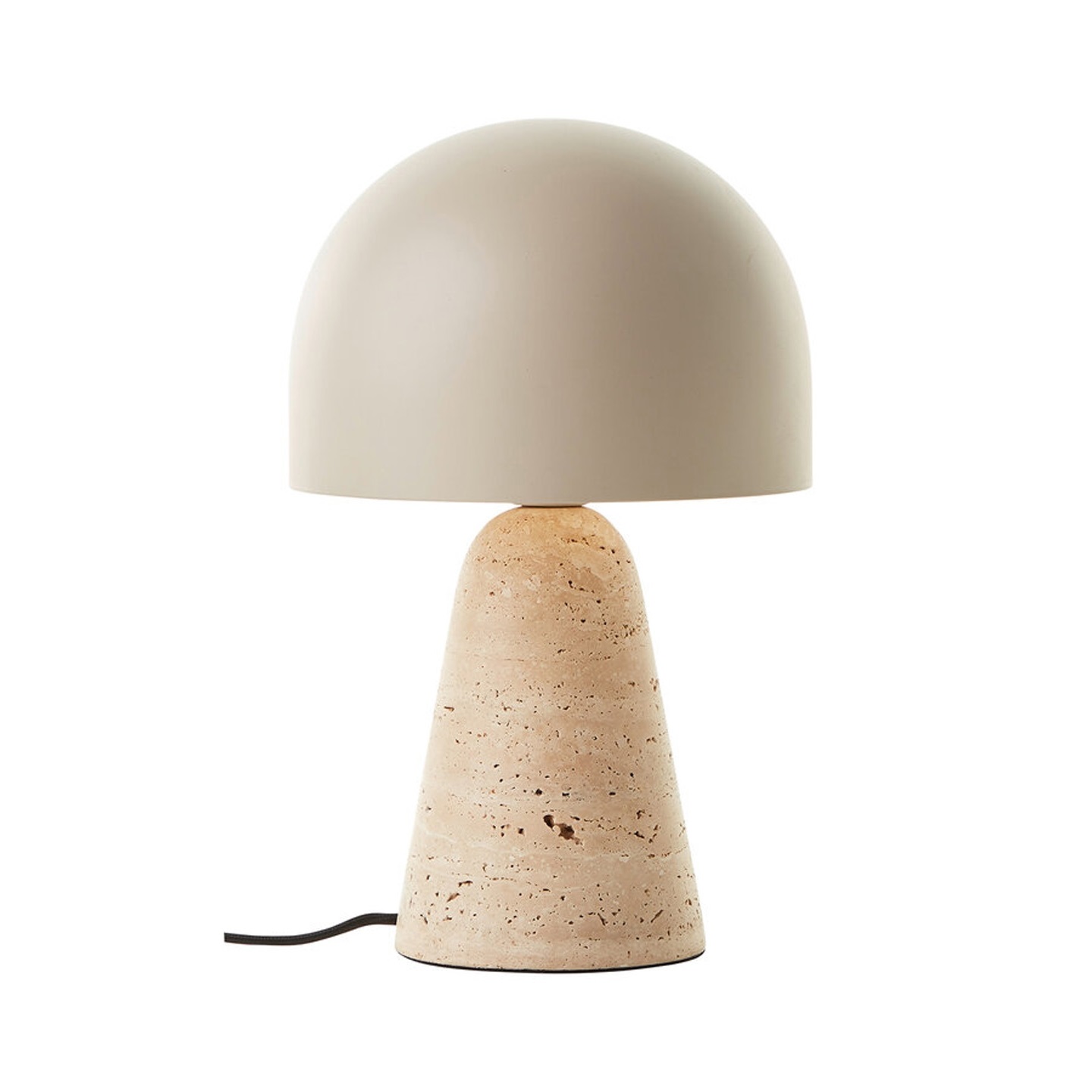 Geeignet für Tropfenlampe Tischleuchte 31.5 x 20 cm Beige Travertine Stein Tischlampe Boho