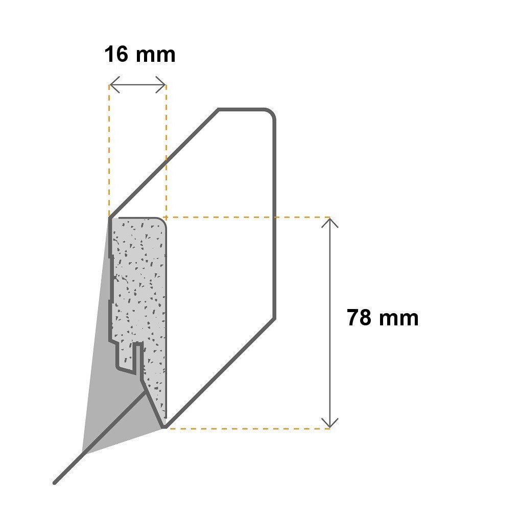 Sockelleiste / Fußleiste / Bodenleiste Cremona-3 Zeichnung