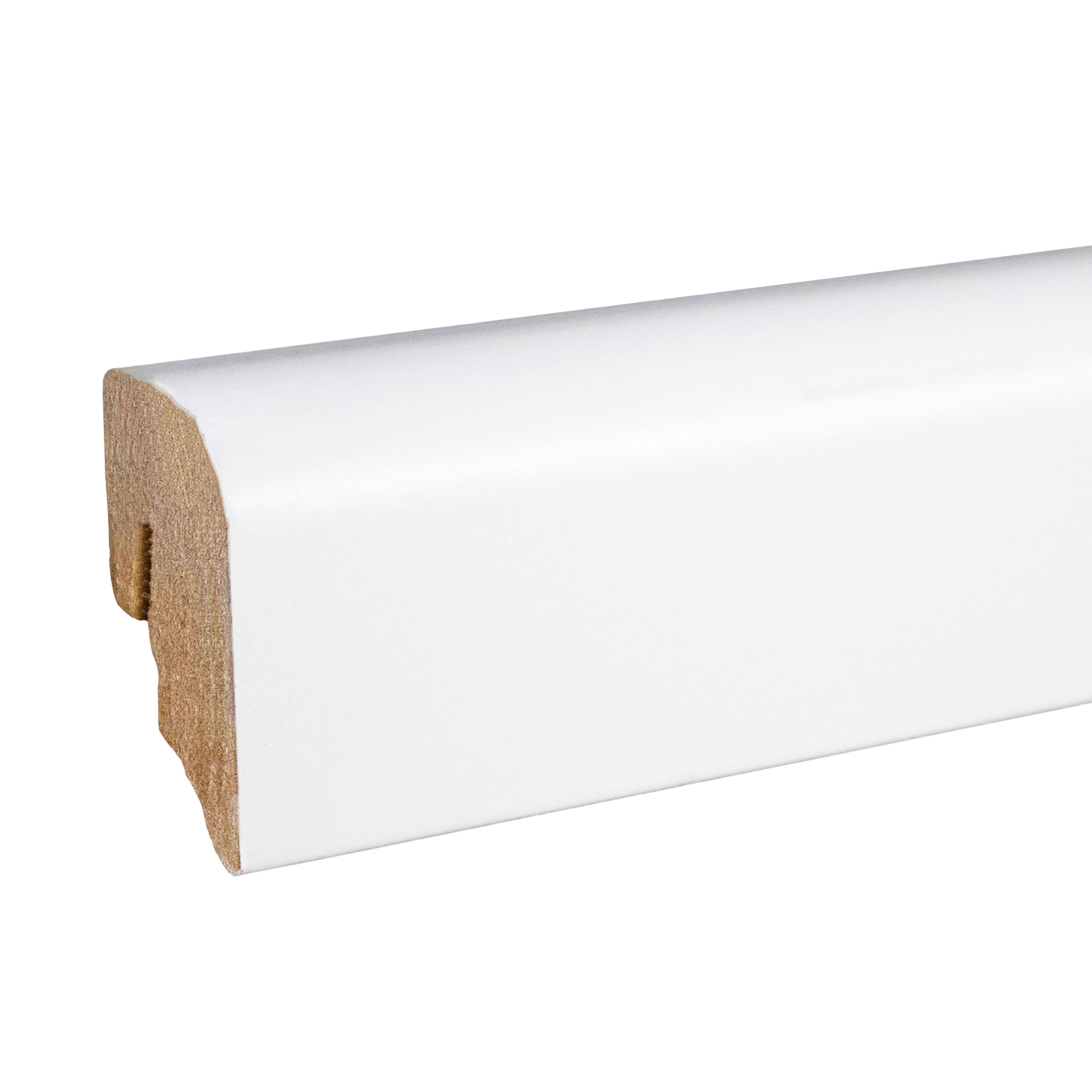 Neuhofer Sockelleiste "Boves" FU049L MDF 20 x 40 x 2400 mm Weiß Fußleiste