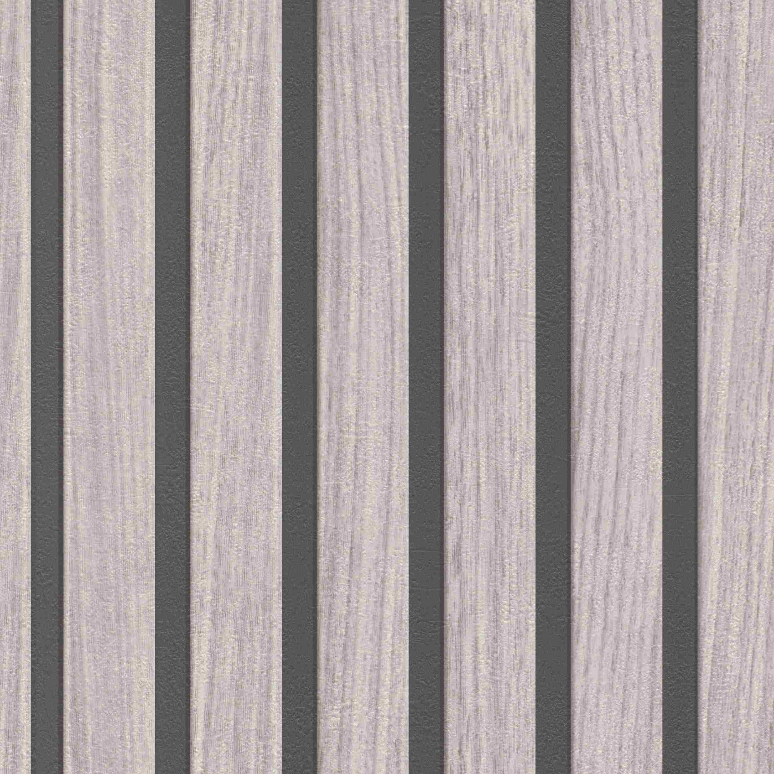 Rasch Papiertapete Selection 278415 | 0.53 x 10.05 m | Streifen Wellen Grau