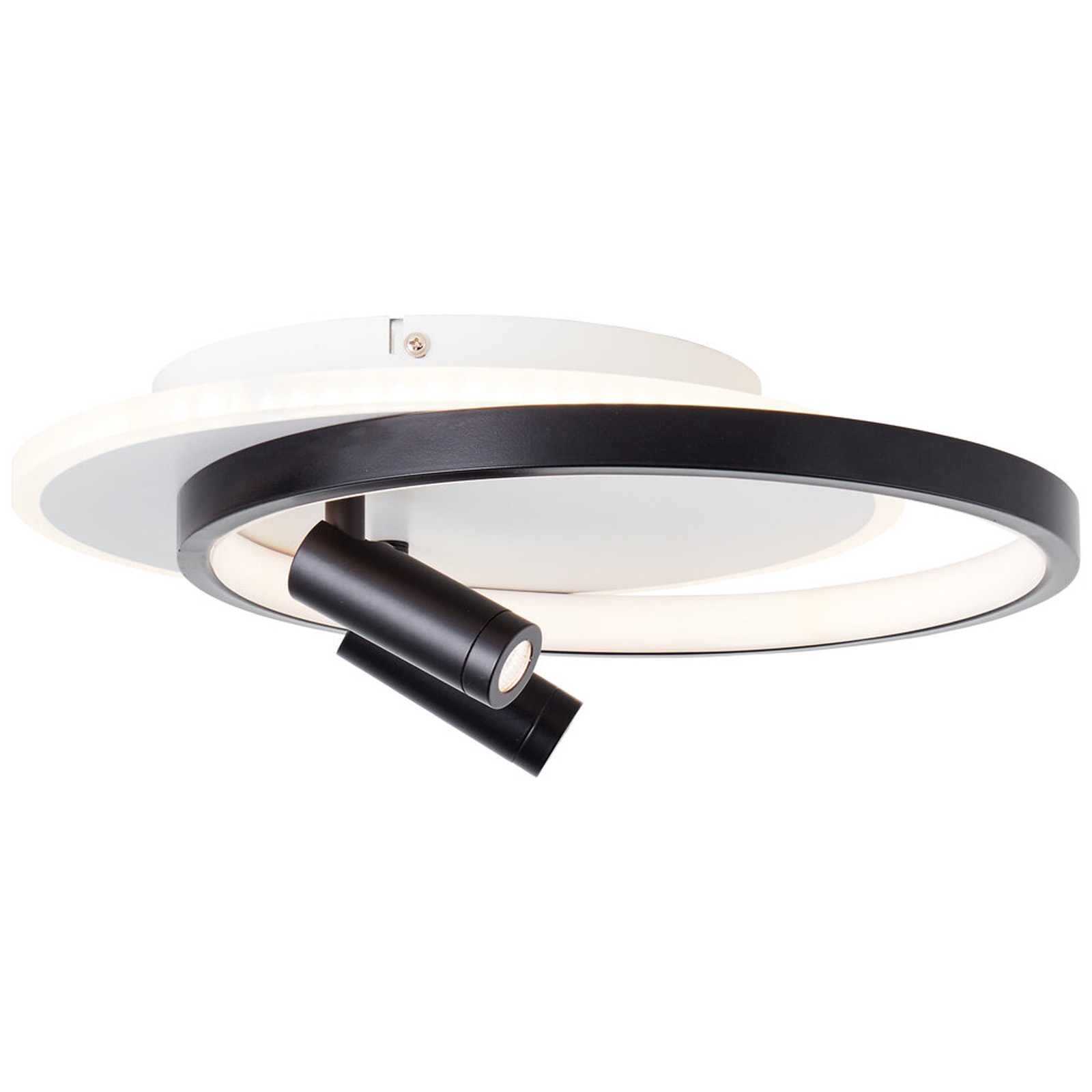 LED Deckenleuchte 14 x 35 x 29.5 cm Schwarz Metall Deckenlampe Modern Lichtfarbe: Warmweiß dimmbar