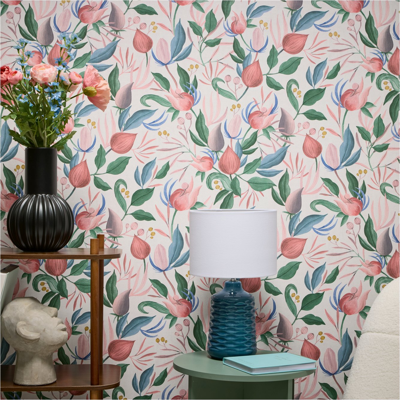 Vliestapete 790625 Bunt Floral Blätter CosmoLiving by Cosmopolitan A.S. Creation
