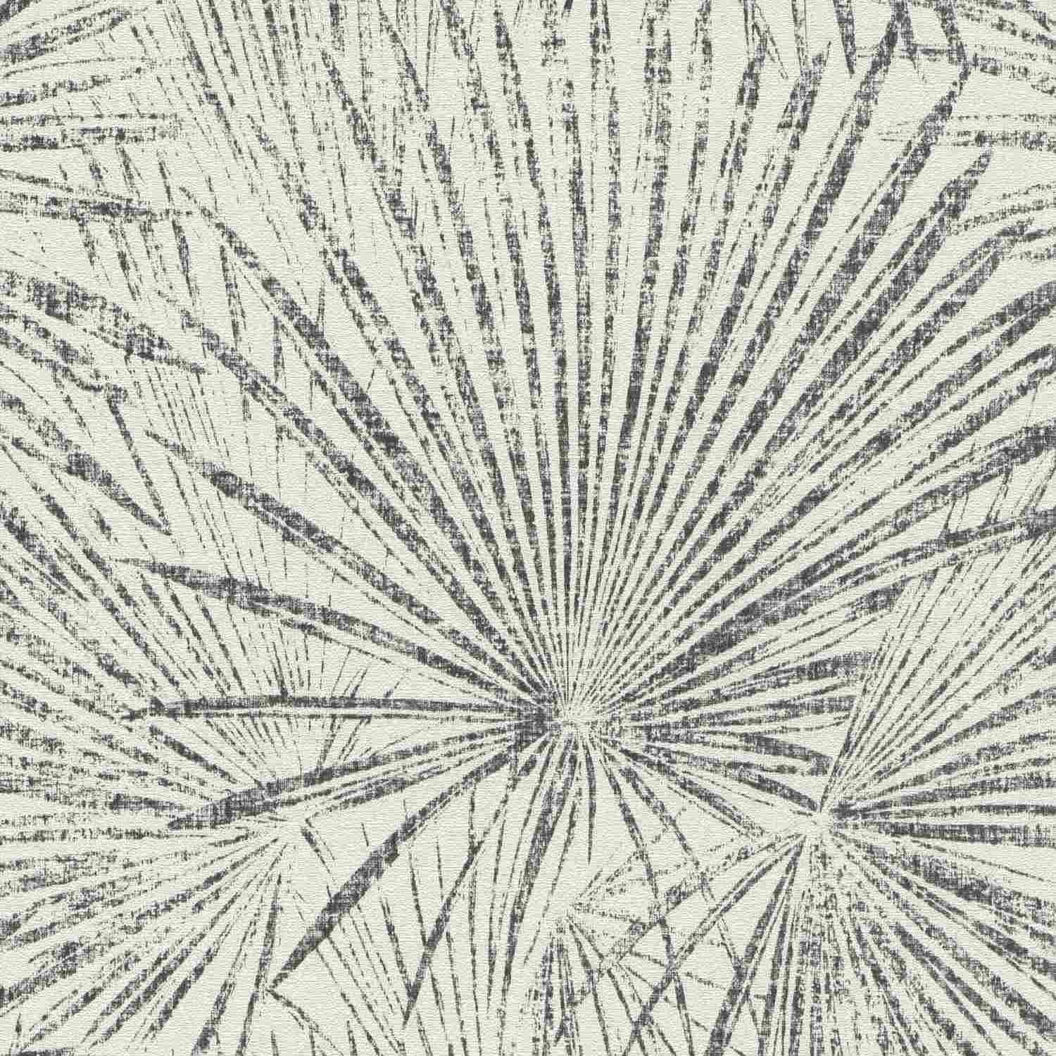 Rasch | Lirico | 555738 | Vliestapete | Botanisch | 0.53 x 10.05 m | Schwarz | Weiß