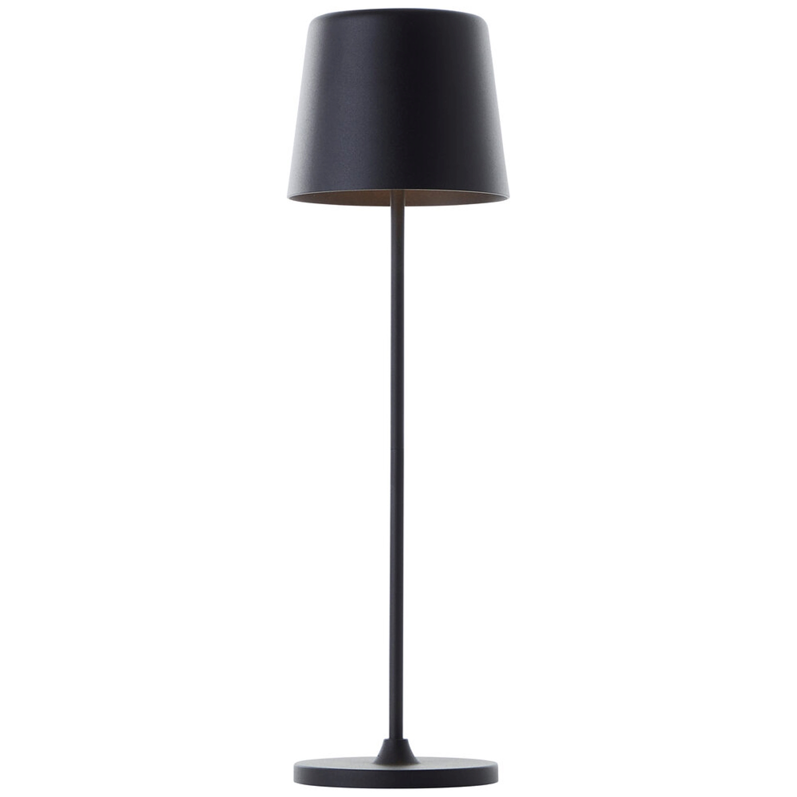LED Tischleuchte 37 x 10 cm Schwarz Metall Tischlampe Modern Basic Lichtfarbe: Warmweiß dimmbar