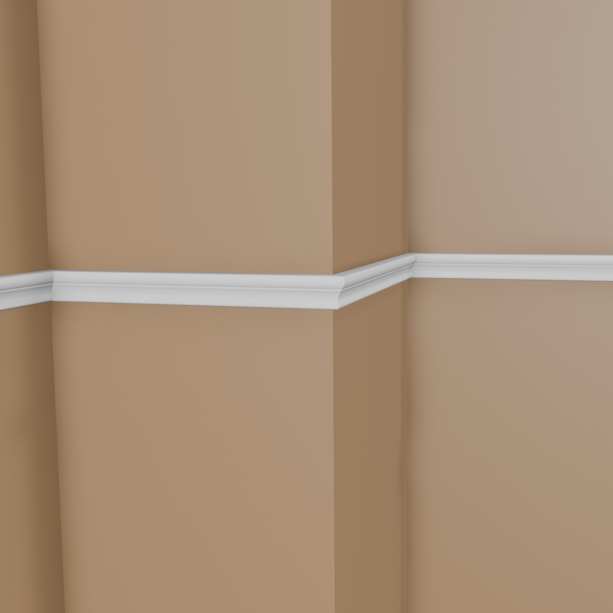 PROVISTON Zierleiste "NE318" 15 x 33 x 2000 mm Weiß Wandleiste Wanddekoration Hochwertig