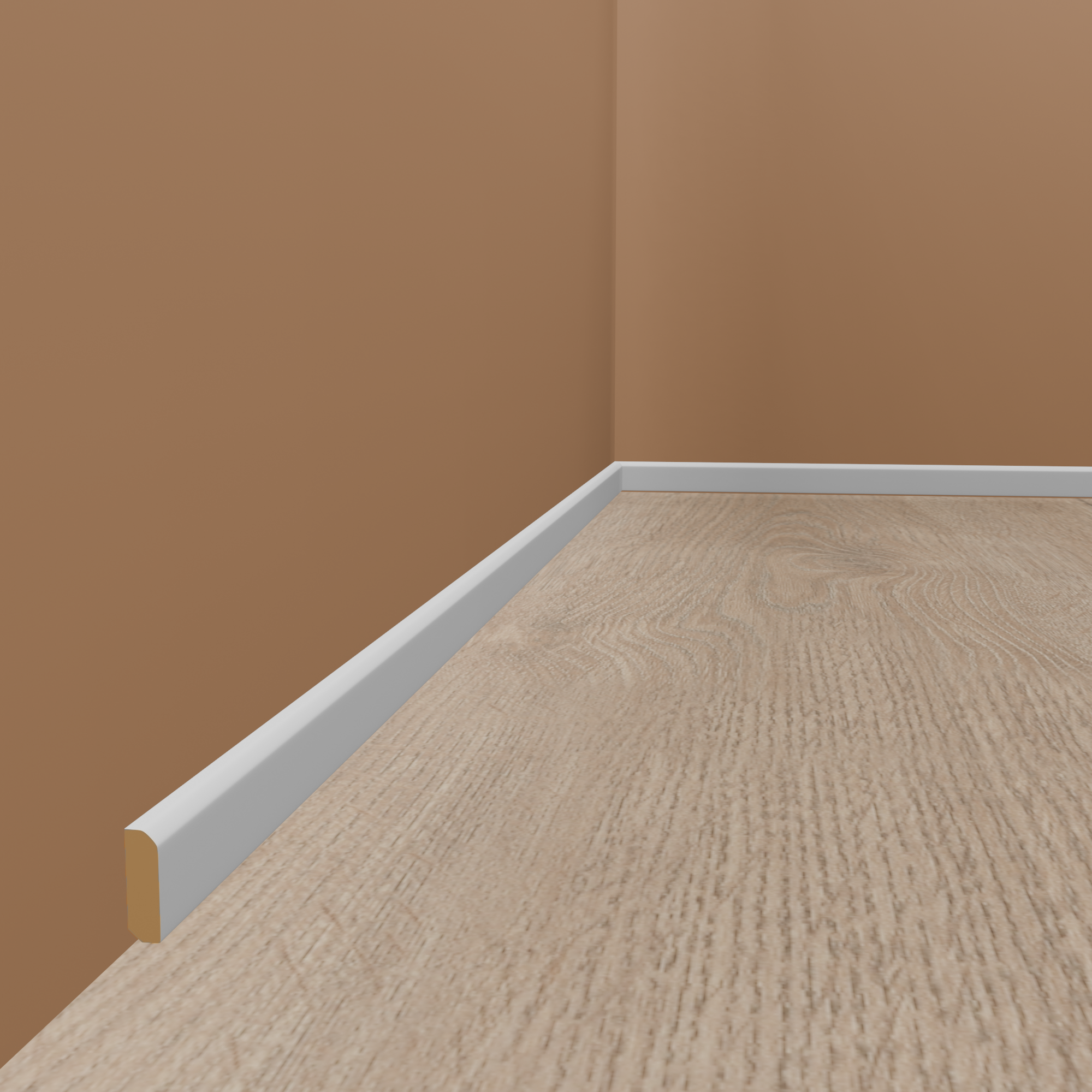 Abdeckleiste Graz Massivholz 8 x 22 x 2000 mm Weiß Fußleiste by PROVISTON Abdeckleiste Graz Massivholz 8 x 22 x 2000 mm Weiß Fußleiste by PROVISTON