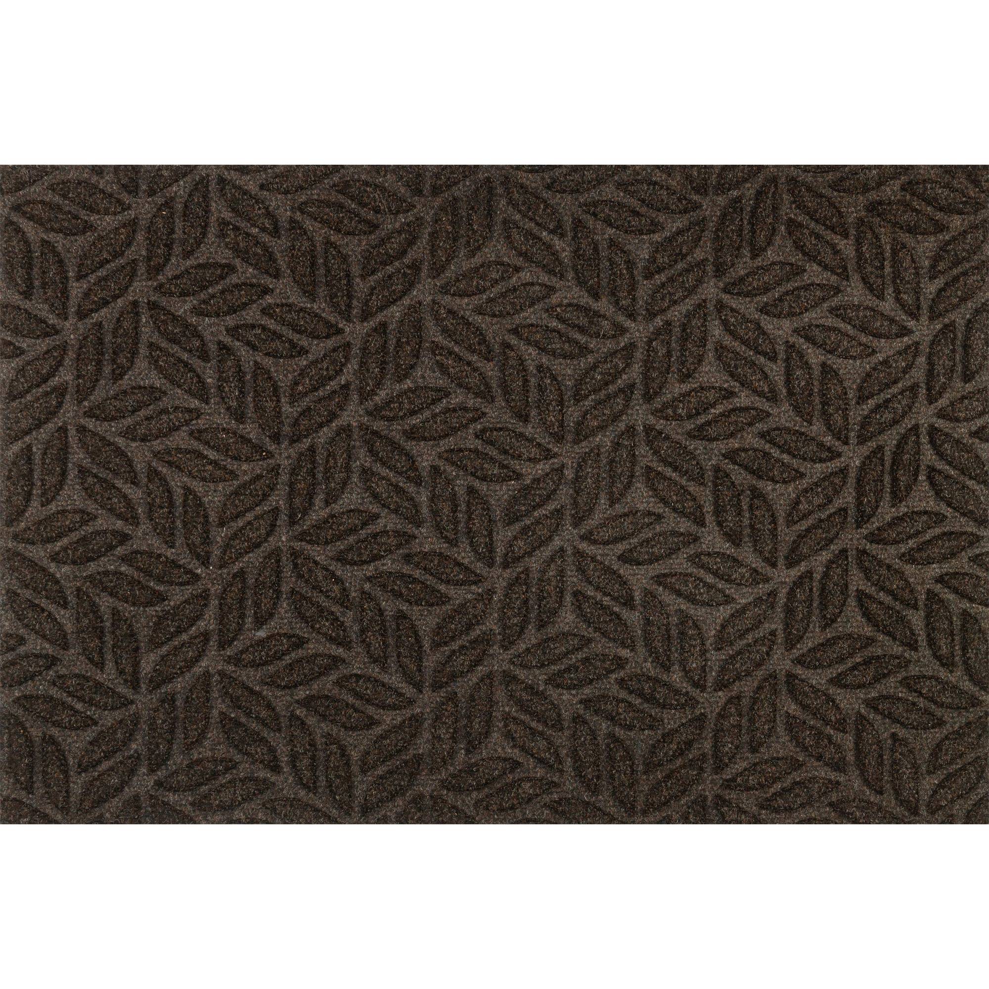 Schmutzfangmatte Outdoor Leaves Dark Brown 90 x 60 cm wetterfeste Fussmatte waschbar wash+dry DUNE